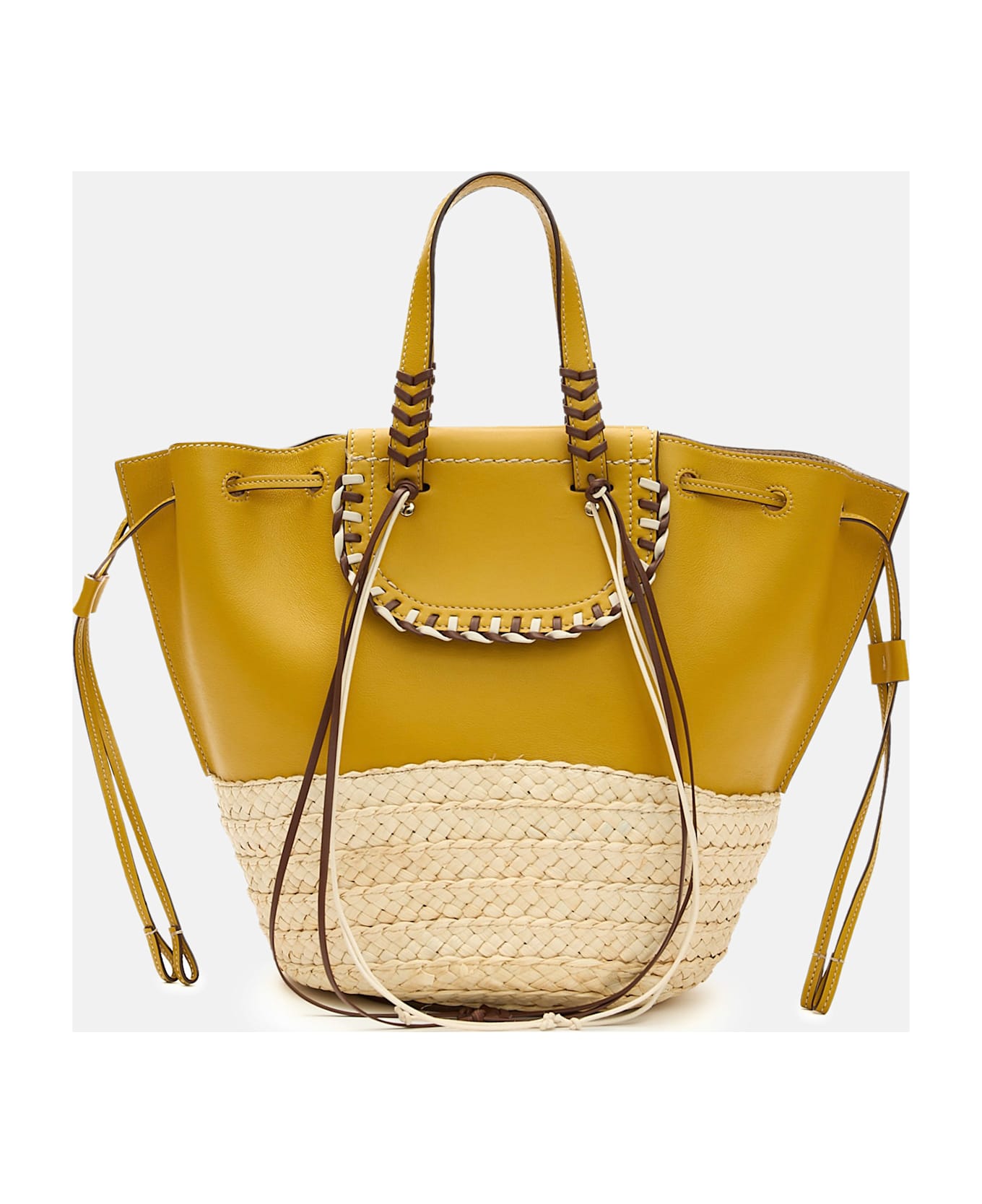 Cuba Lab Bolero Leather Tote Bag - Yellow