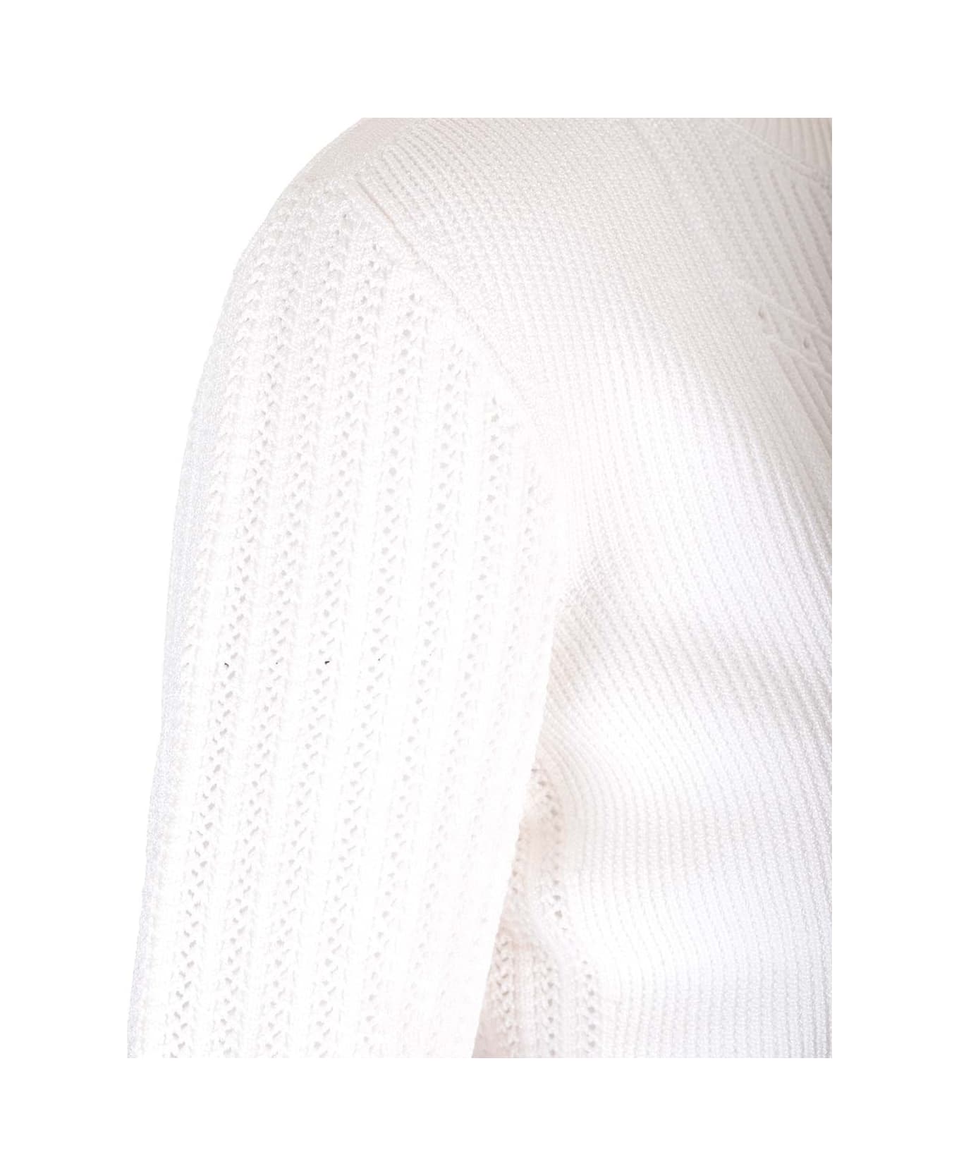 Balmain Short Knitted Cardigan - White