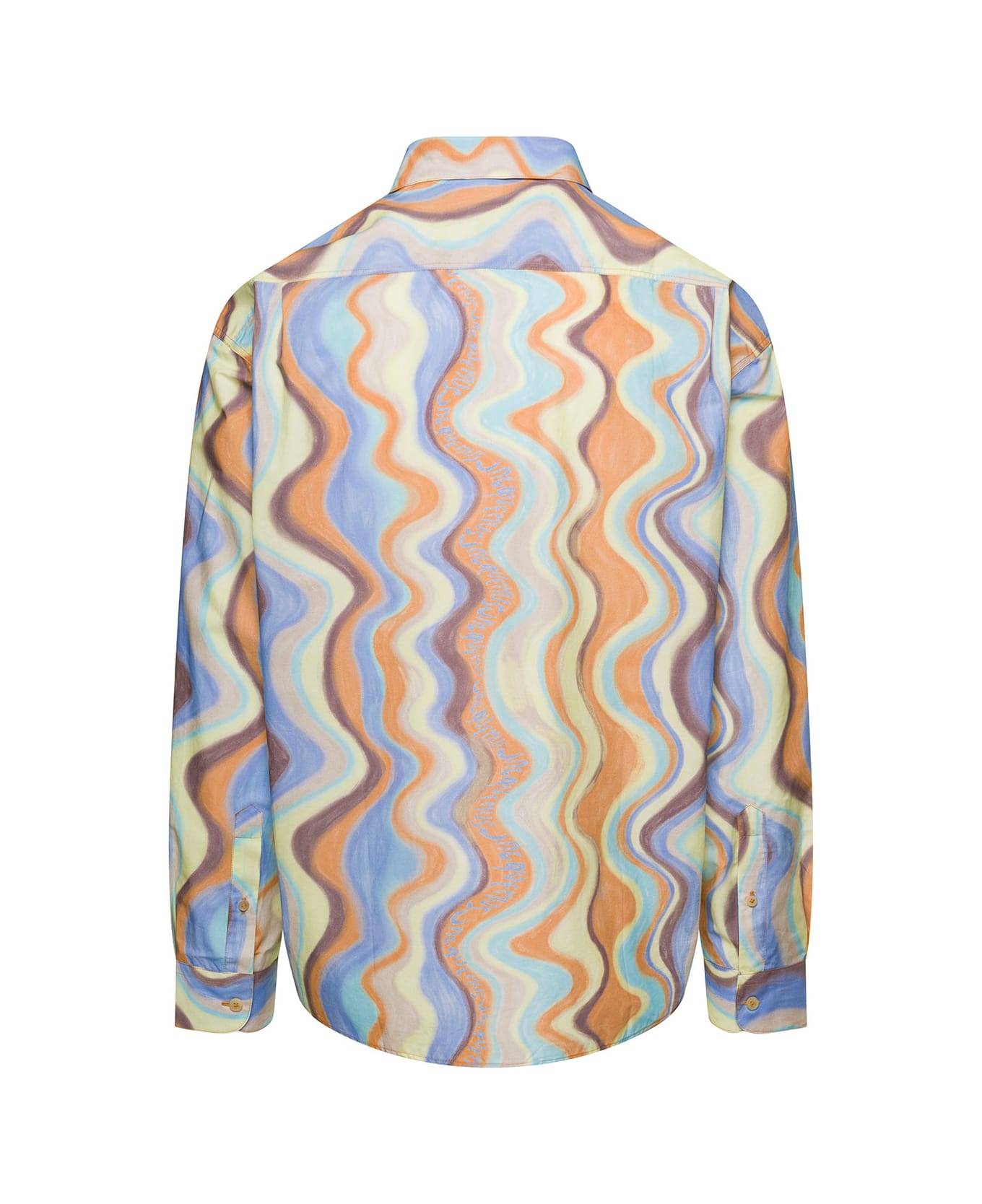 Jacquemus 'la Chemise Simon' Multicolor Shirt With All-over Graphic Print In Cotton Man - Multicolor