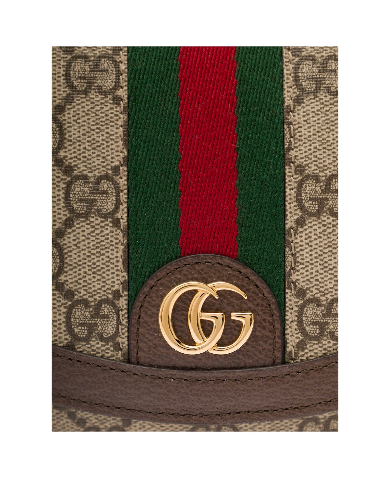 Gucci Gg Supreme Fabric Mini Ophidia Shoulder Bag - Beige クラッチバッグ