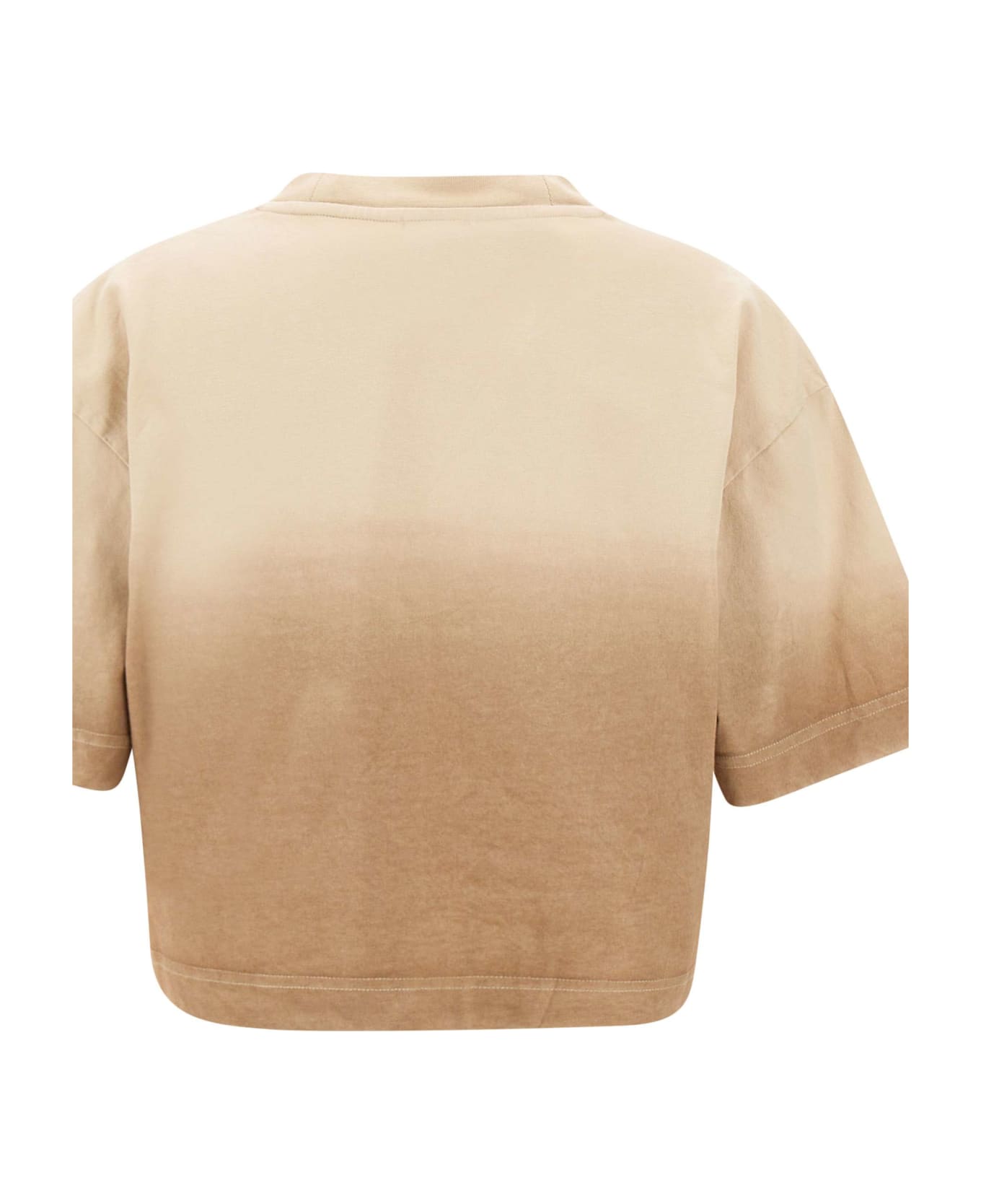 Woolrich 'dip Dye' Cotton T-shirt - BEIGE Tシャツ