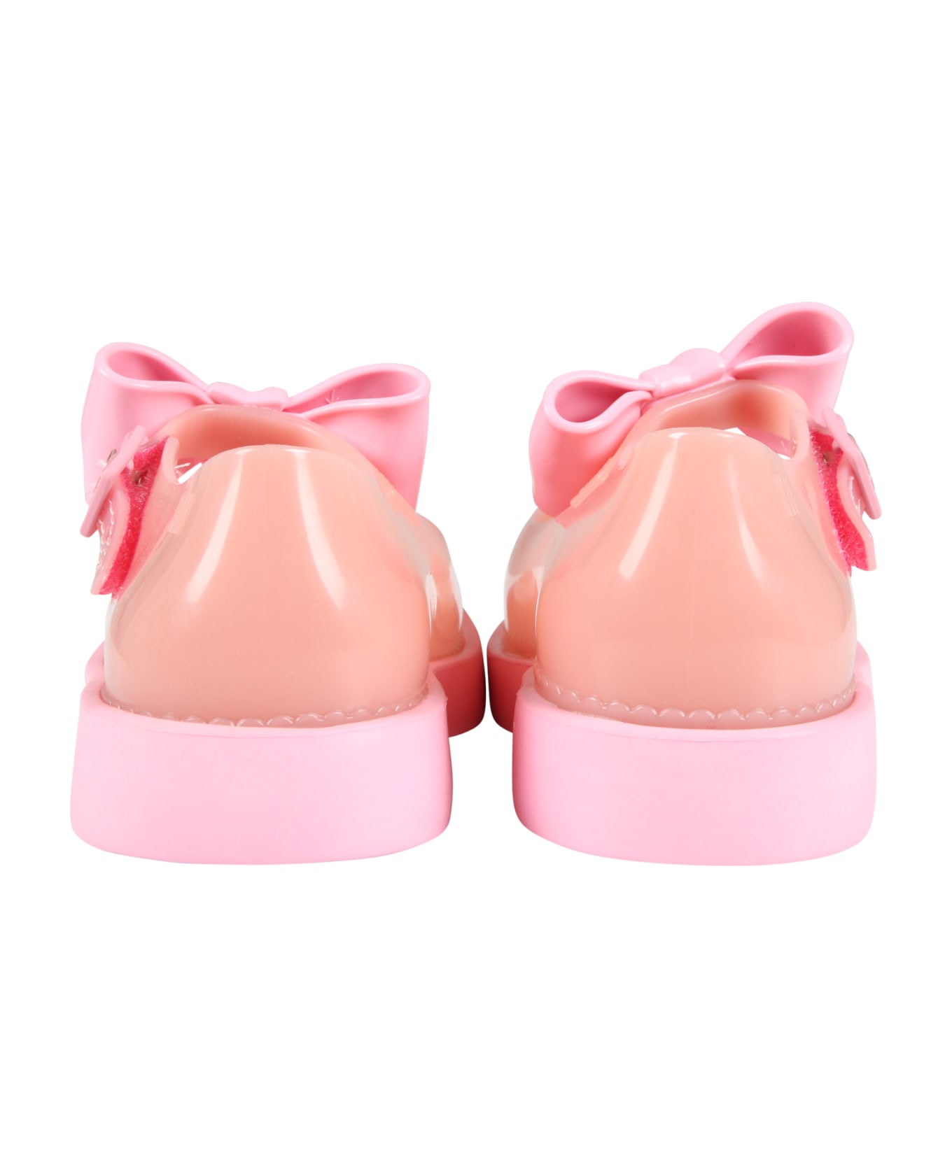 Melissa Pink Ballerina-flats For Girl With Bow - Pink