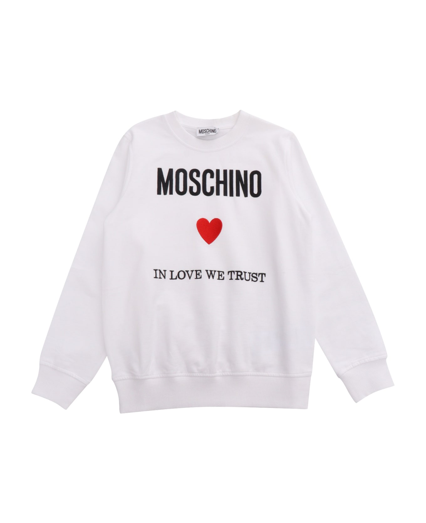 Moschino White Sweatshirt - WHITE ニットウェア＆スウェットシャツ