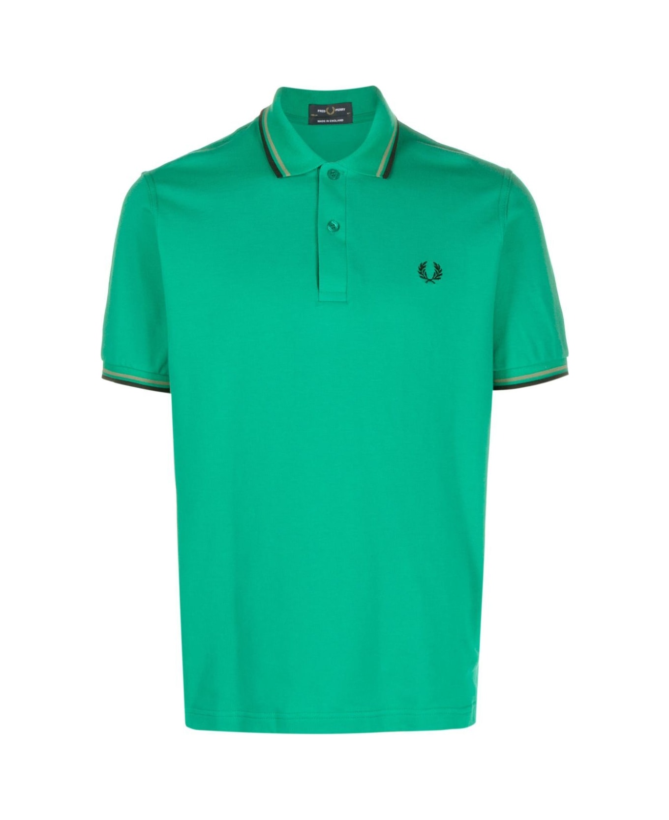 Fred Perry Fp Twin Tipped Shirt - Fpgre Fldgre Blk