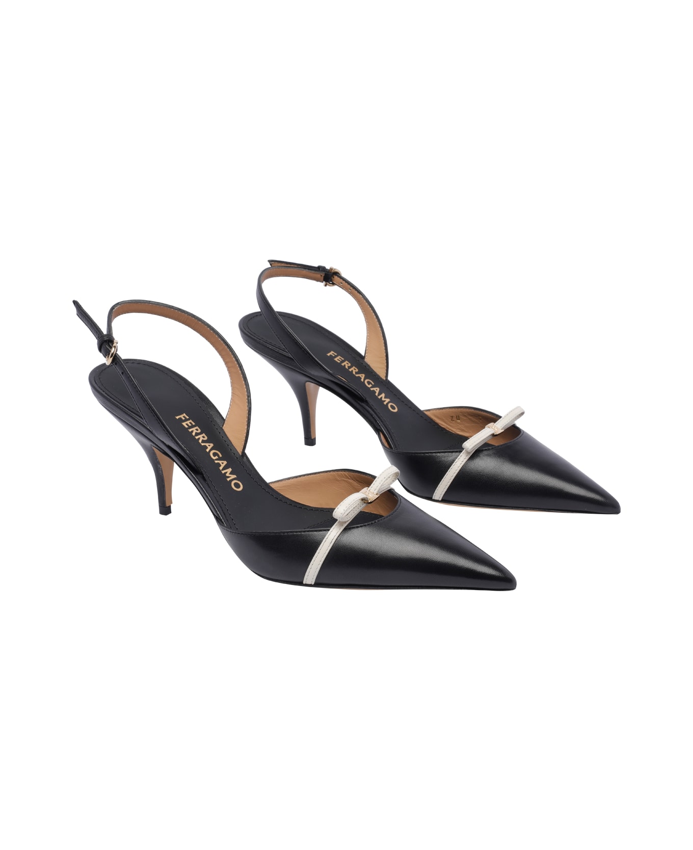 Ferragamo Gylla Slingback Pumps - Black
