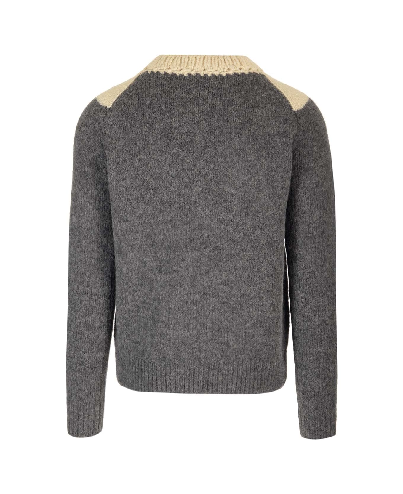 Dries Van Noten 'morgan' Crewneck Sweater - Grey ニットウェア