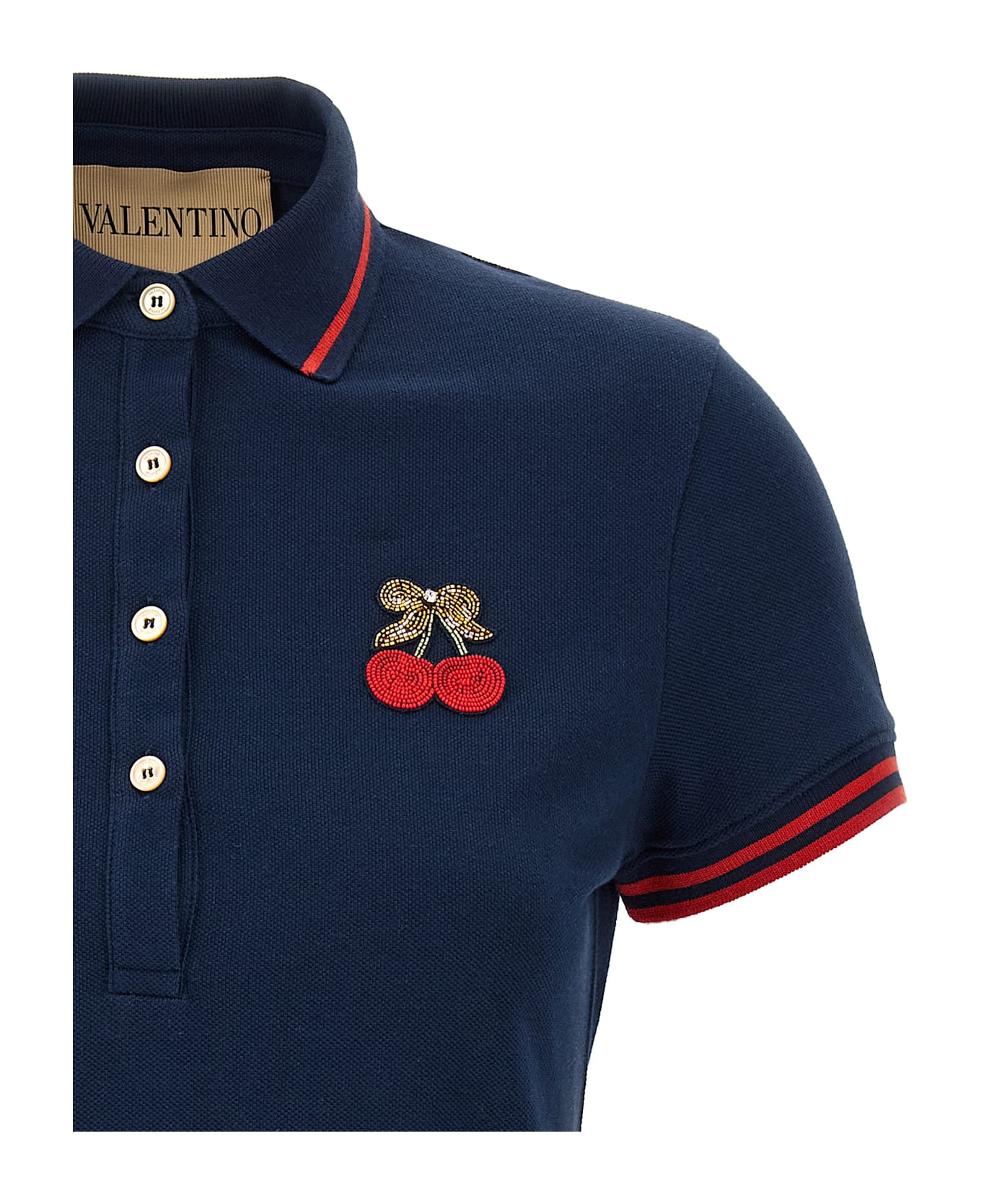 Valentino Garavani 
cherryfic
 Polo Shirt - Blue