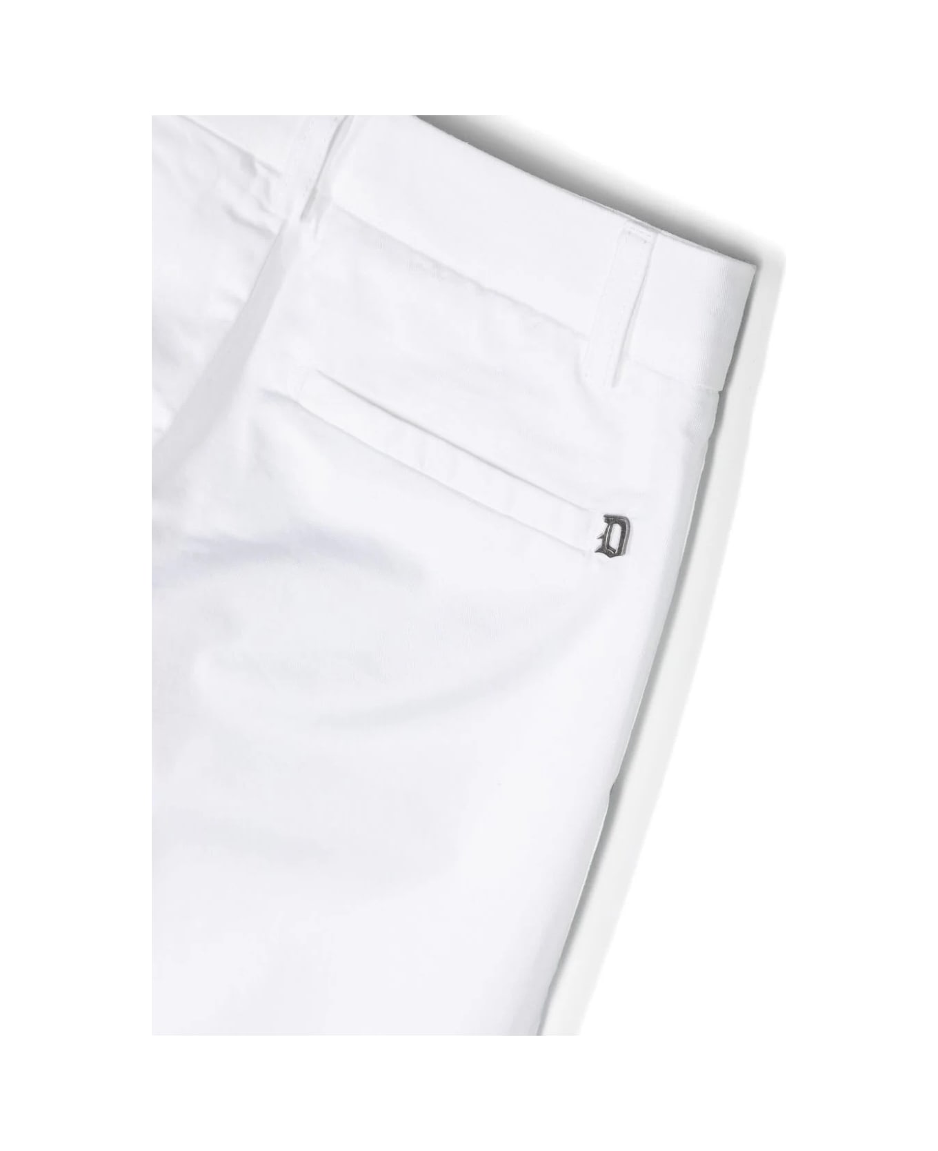 Dondup White Stretch Cotton Bermuda Shorts - White ボトムス