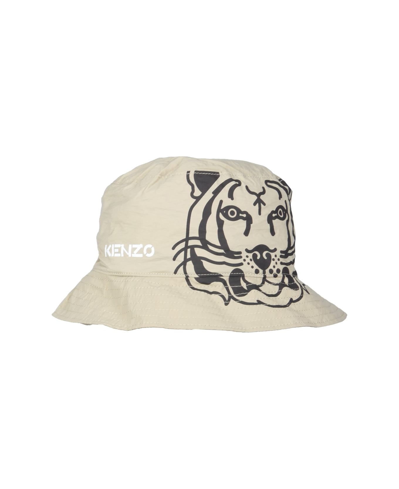 Kenzo Reversible Bucket Hat - Taupe