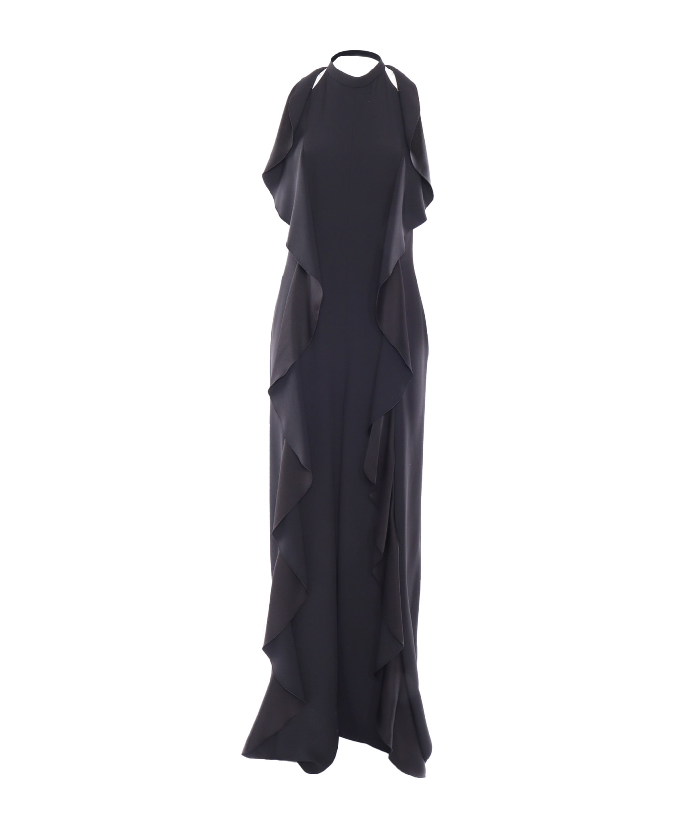 Alberta Ferretti Long Black Dress - BLACK