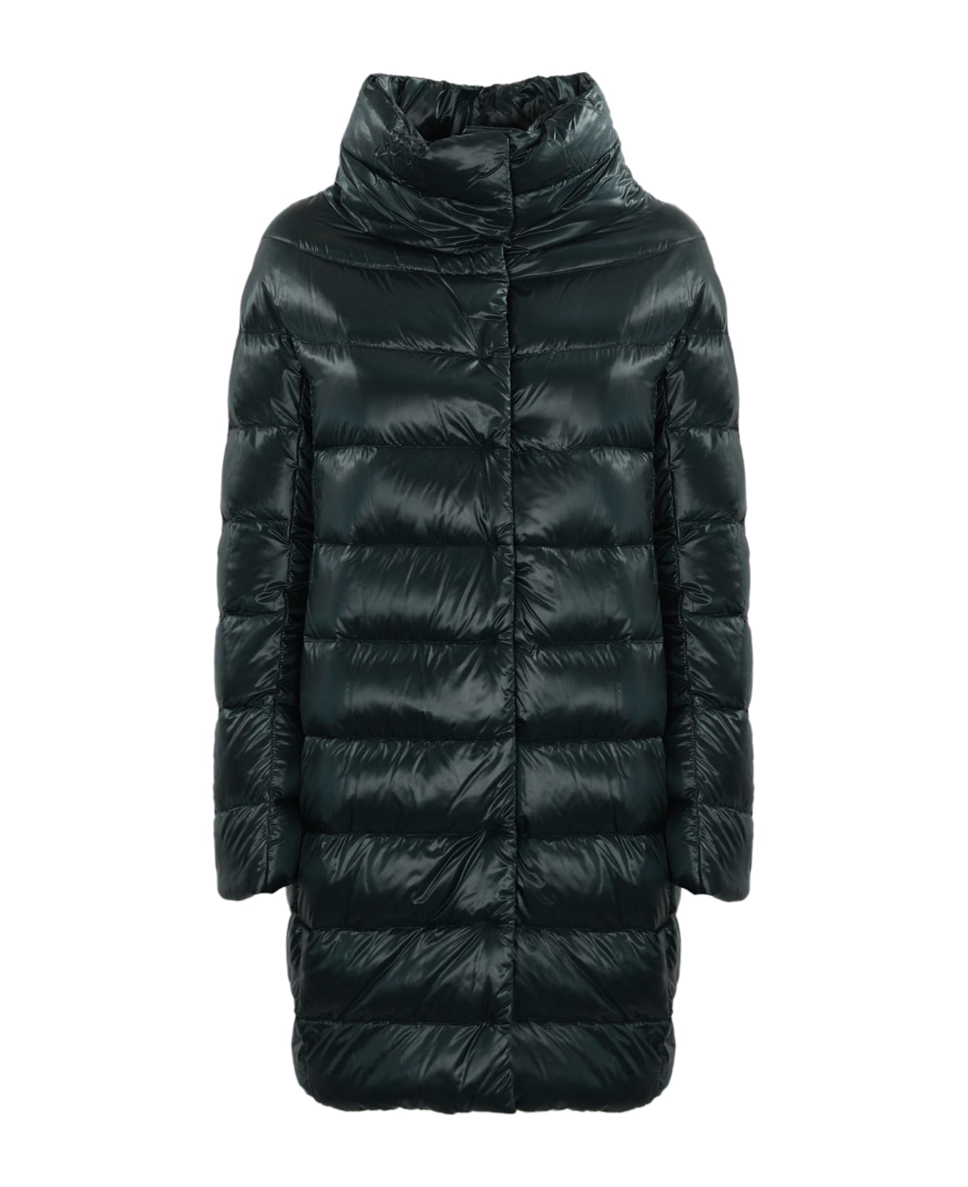 Herno Dora Long Quilted Down Jacket - Petrolio ジャケット