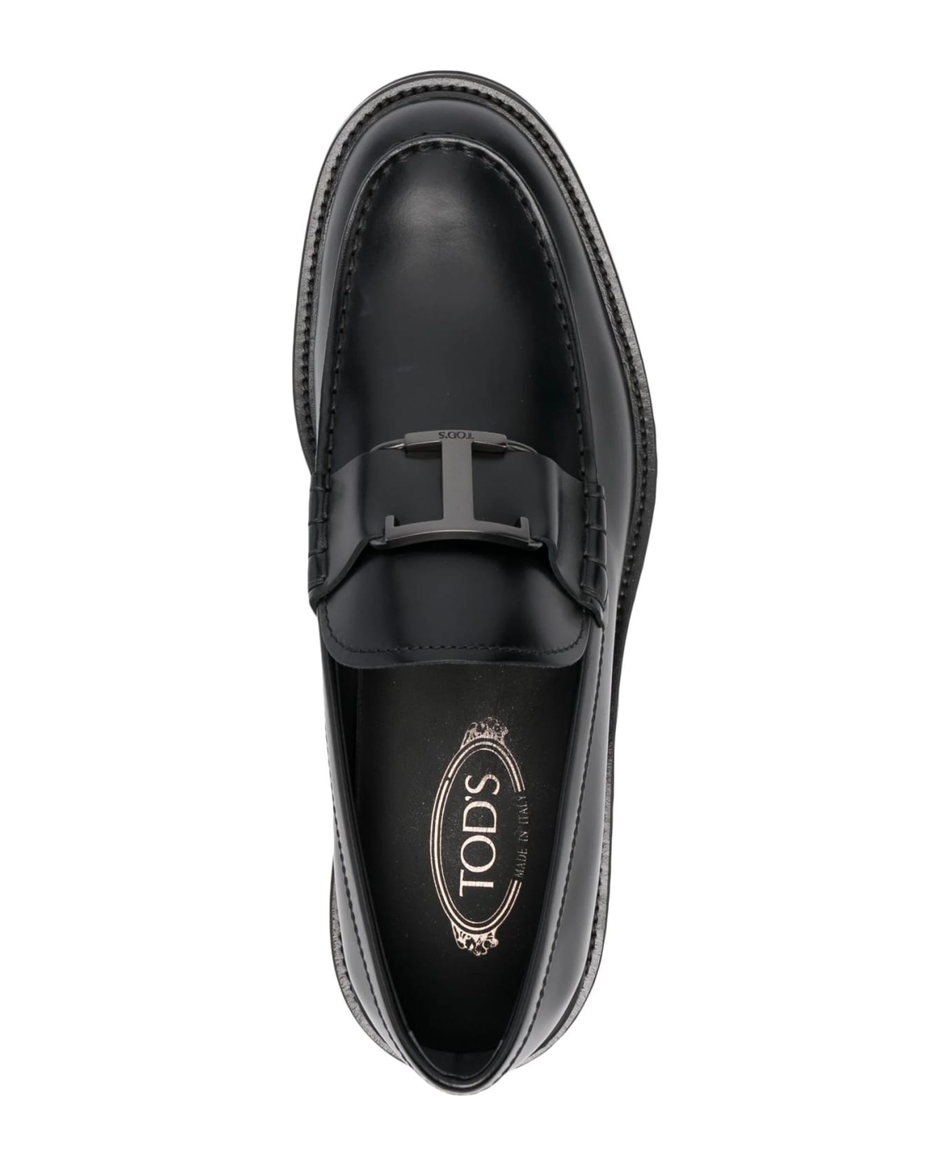 Tod's Black T Timeless Leather Loafers - Nero