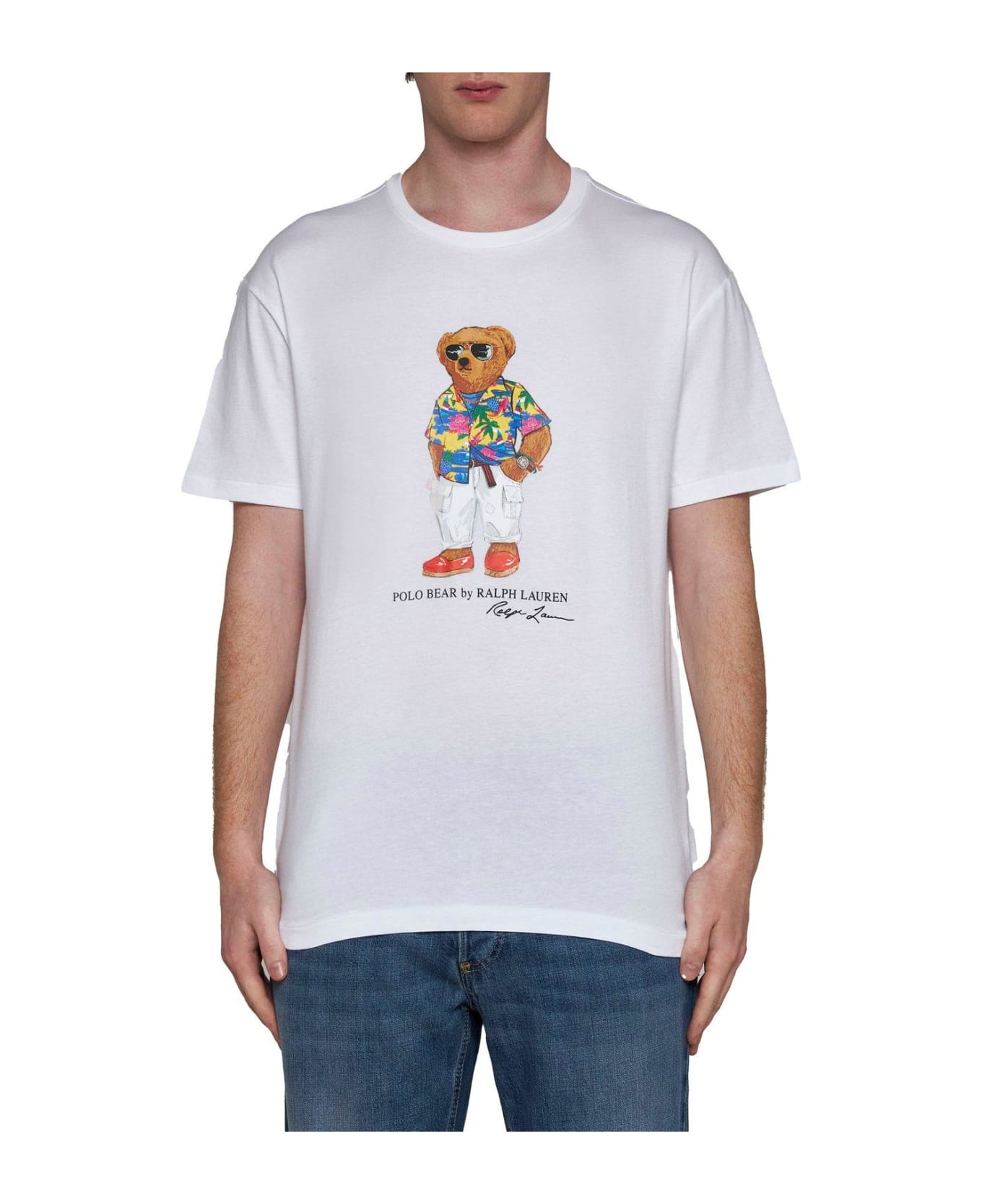 Ralph Lauren Polo Bear Printed Crewneck T-shirt - WHITE