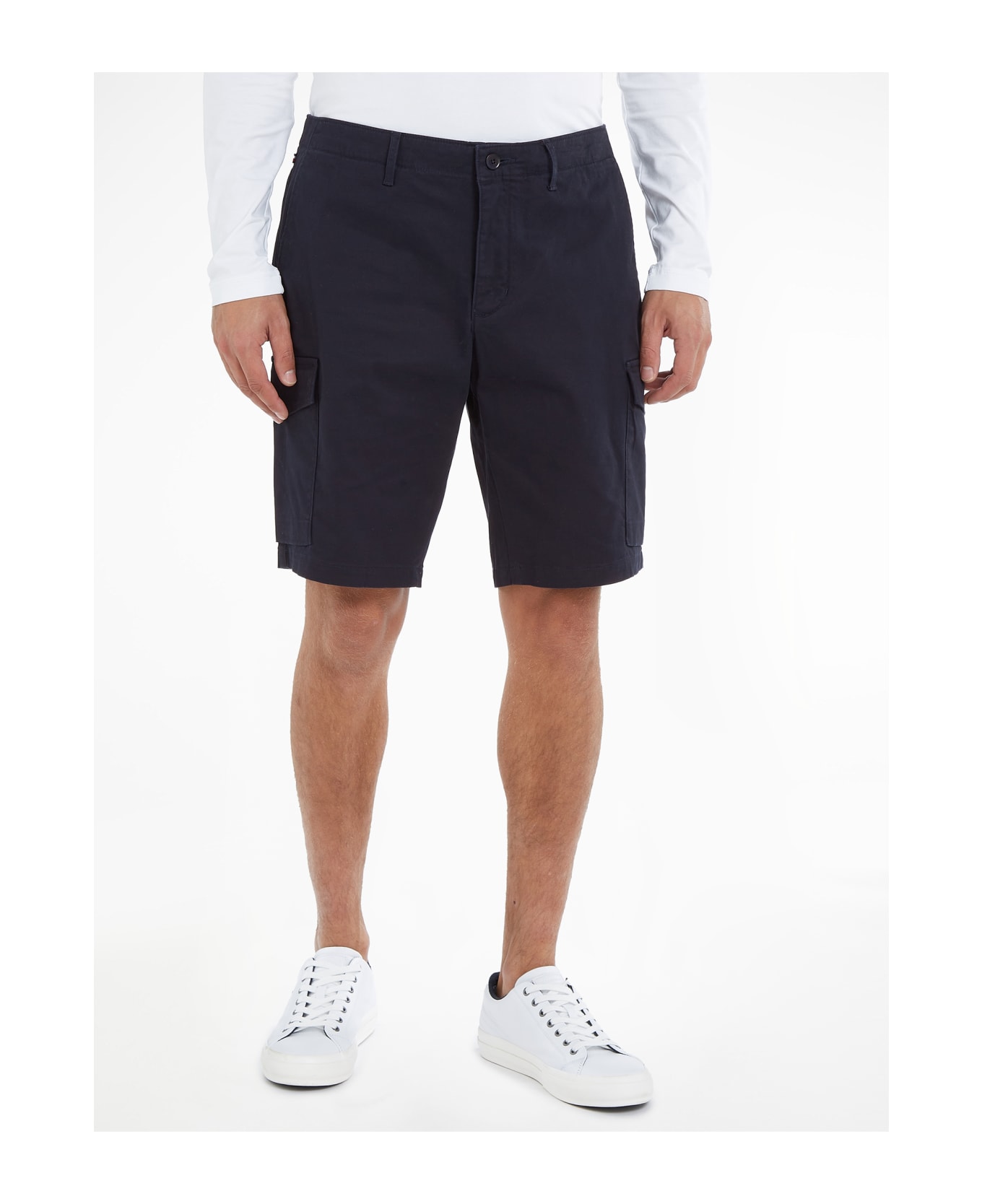 Tommy Hilfiger Navy Men's Bermuda Shorts With Pockets - DESERT SKY ショートパンツ