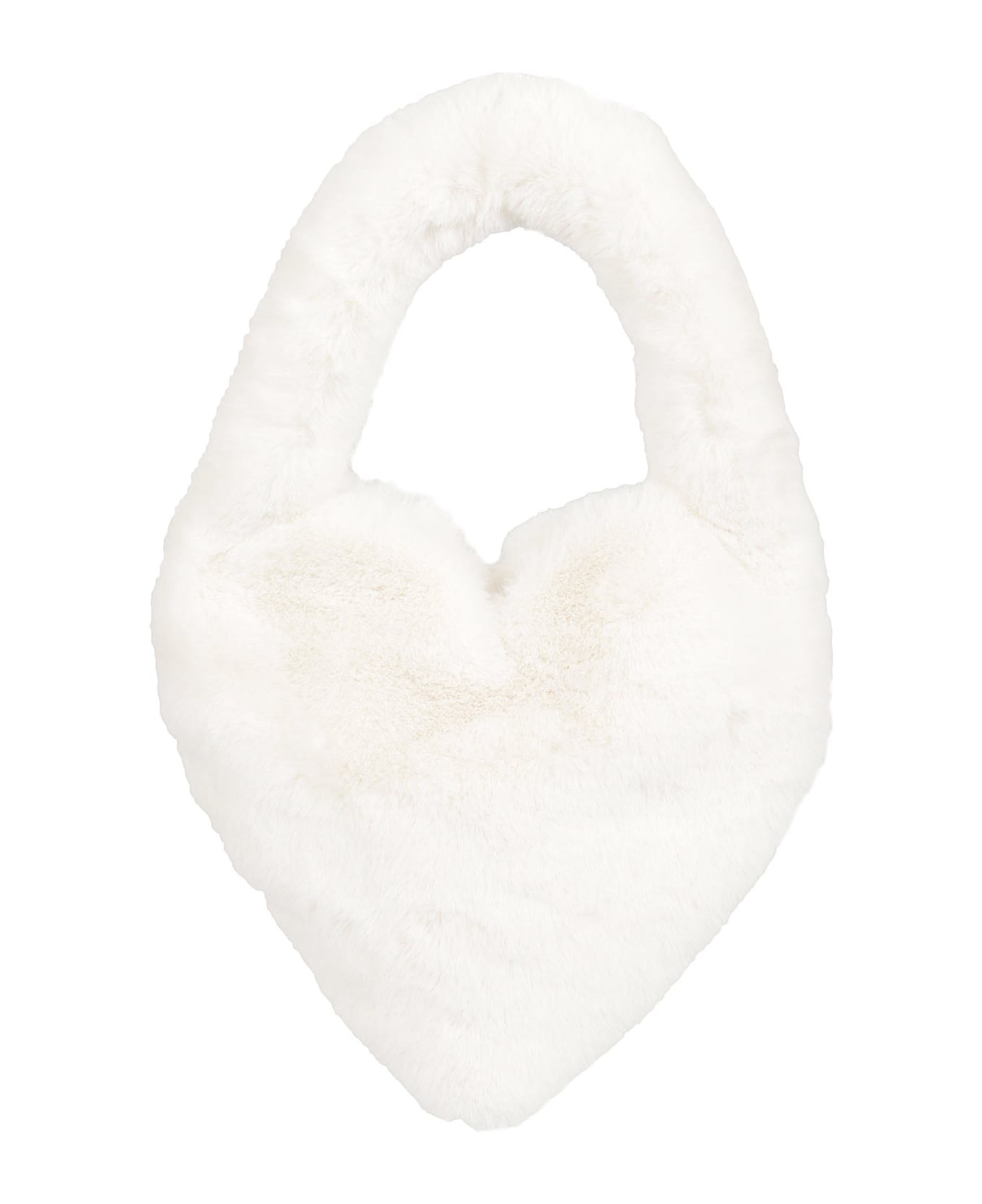 Blumarine Heart Shape Fur Coated Shoulder Bag - Burro ショルダーバッグ