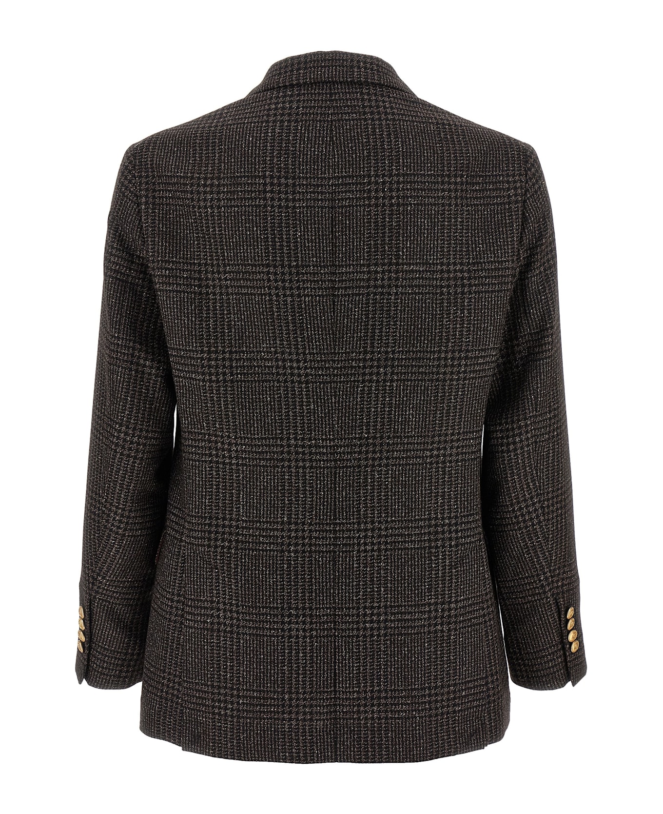 Brunello Cucinelli Prince Of Wales Blazer - Brown