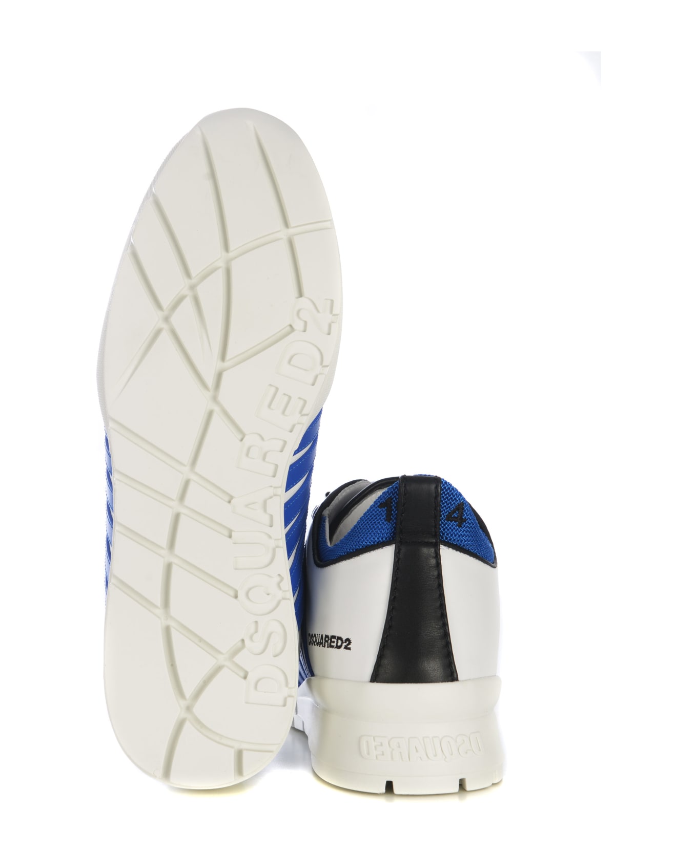 Dsquared2 Legendary Striped Almond Toe Sneakers - Bianco/azzurro