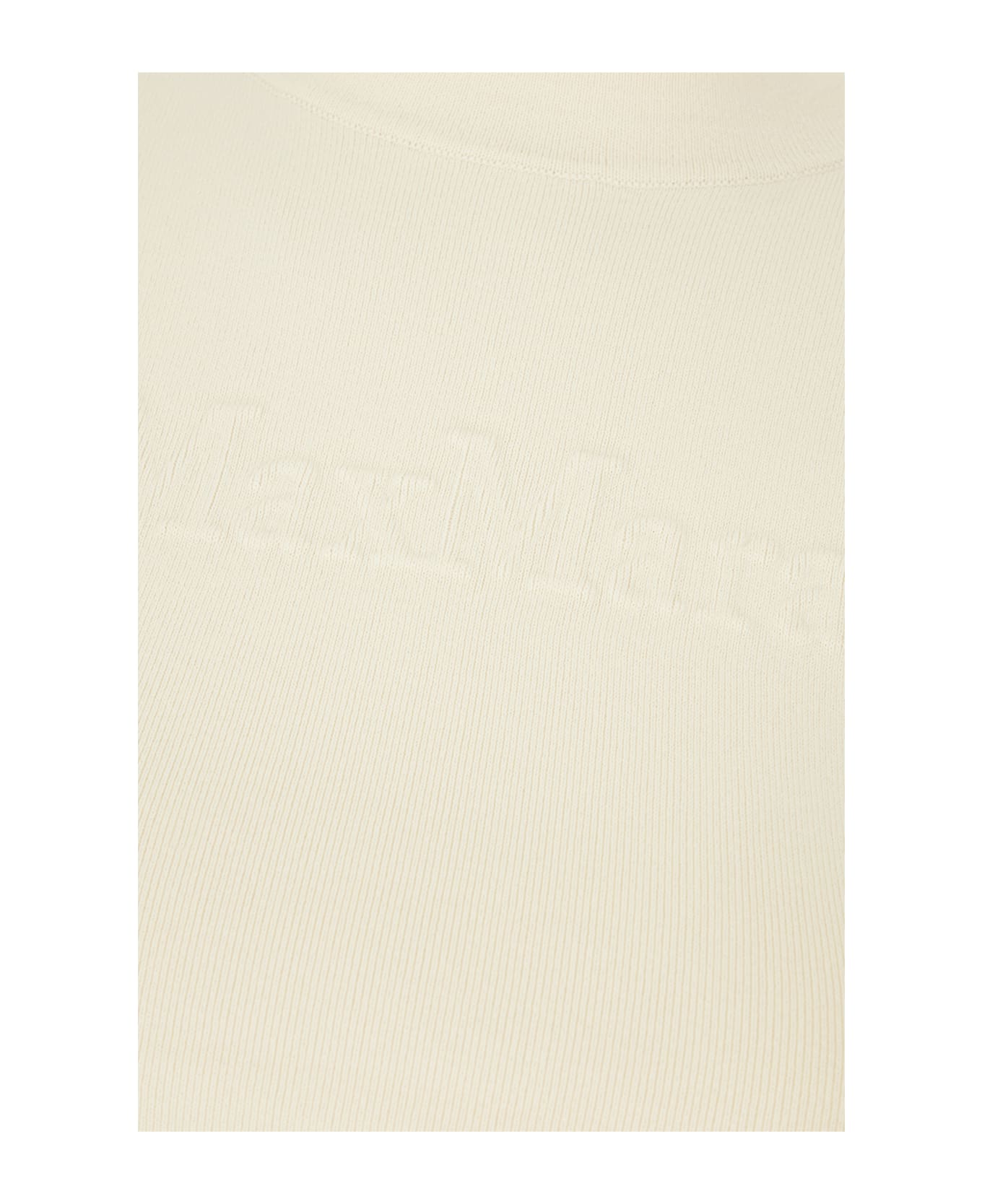Max Mara Ivory Stretch Viscose Blend T-shirt - SETA
