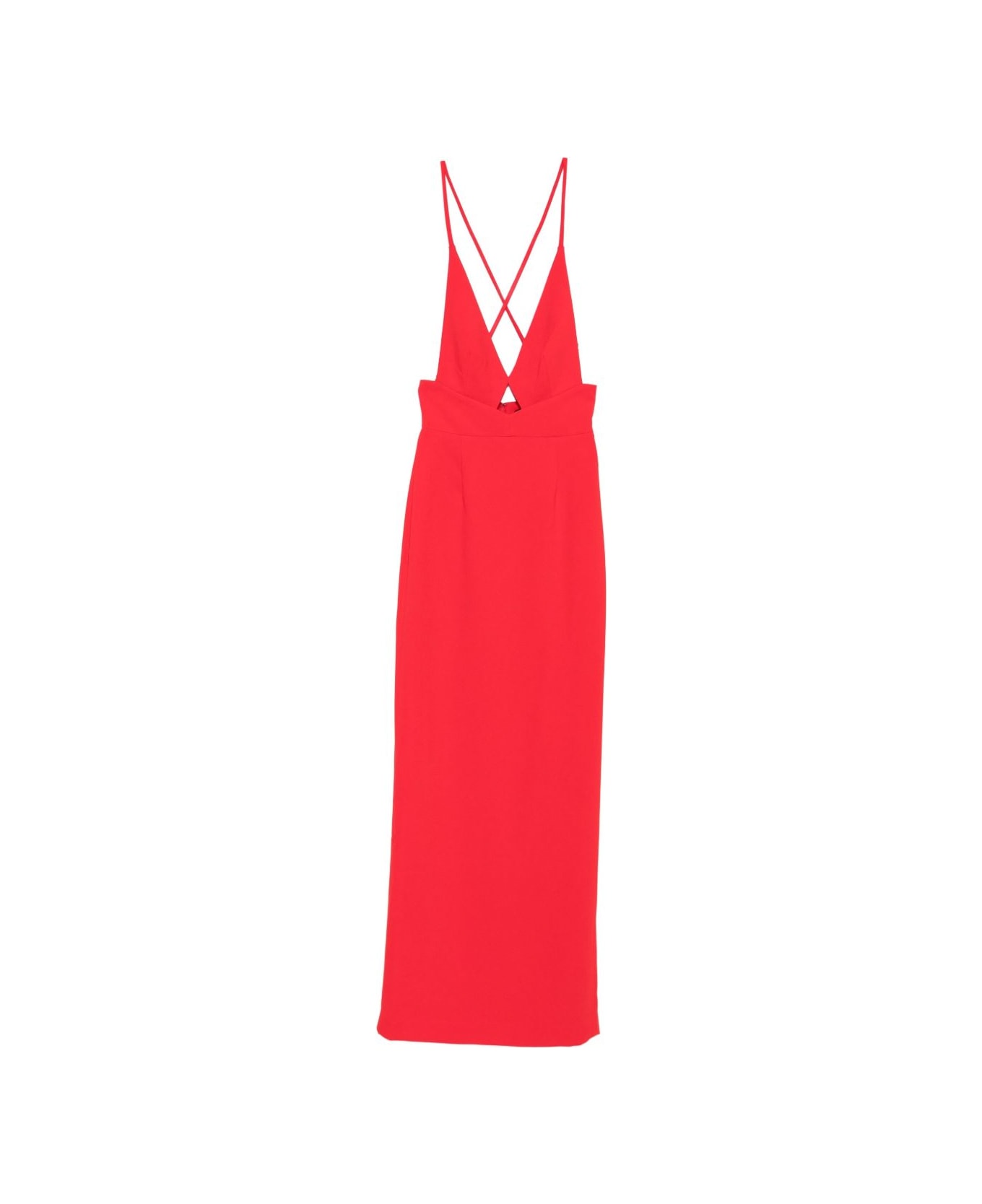 Solace London Milly Midi Dress - Red