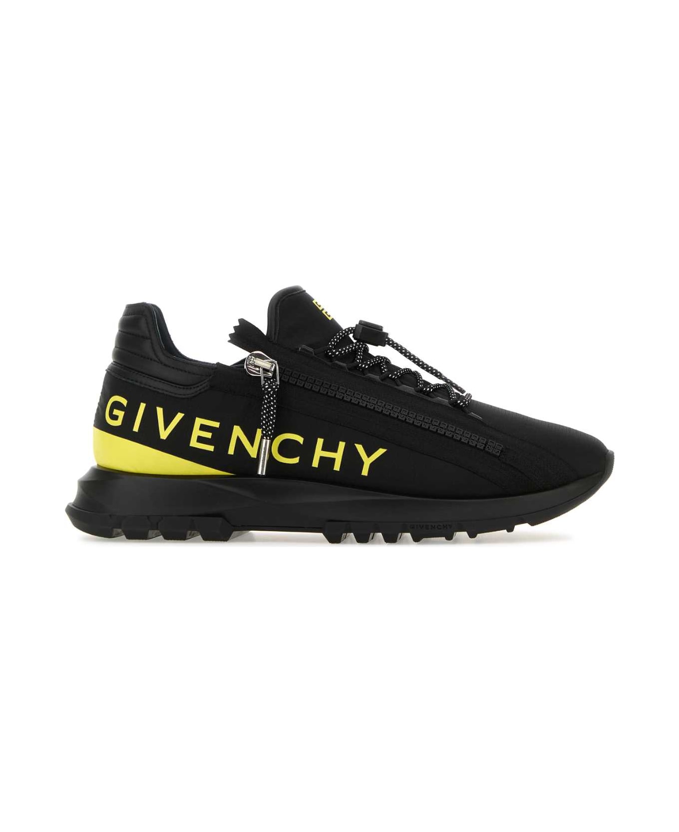 Givenchy Black Fabric Spectre Sneakers - BLACKYELLOW