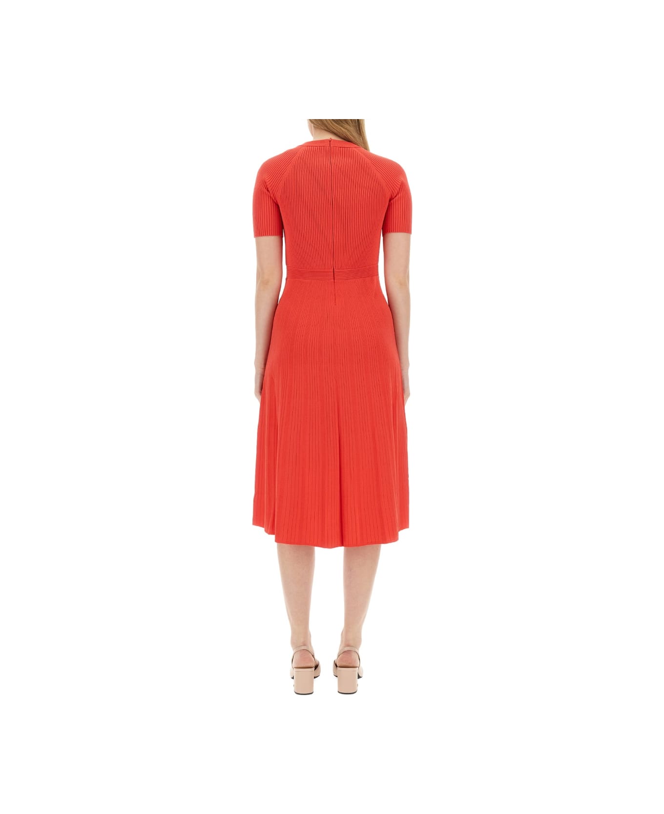 Michael Kors Knit Longuette Dress - RED