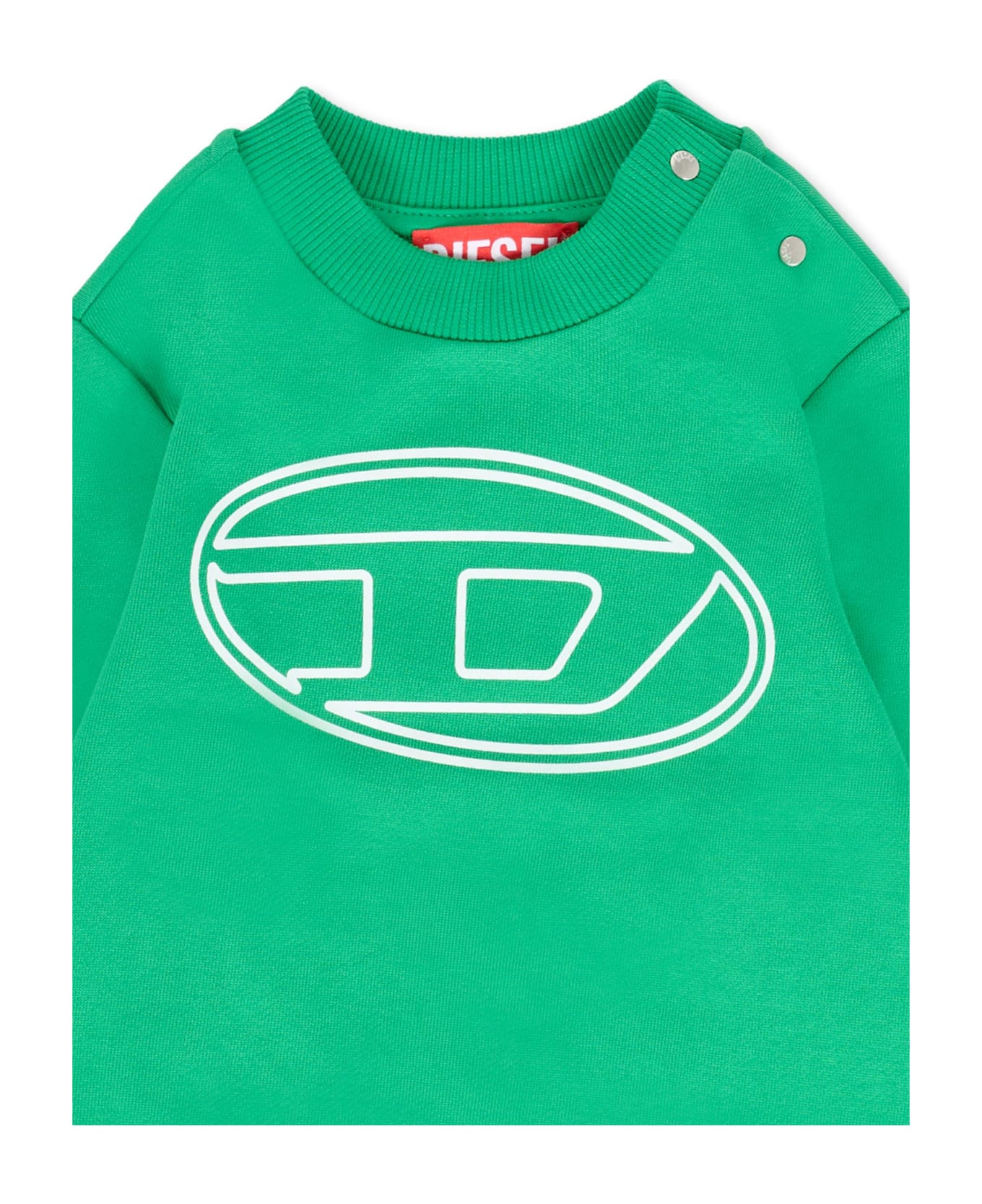 Diesel Green Sweatshirt For Baby Boy With Logo - Green