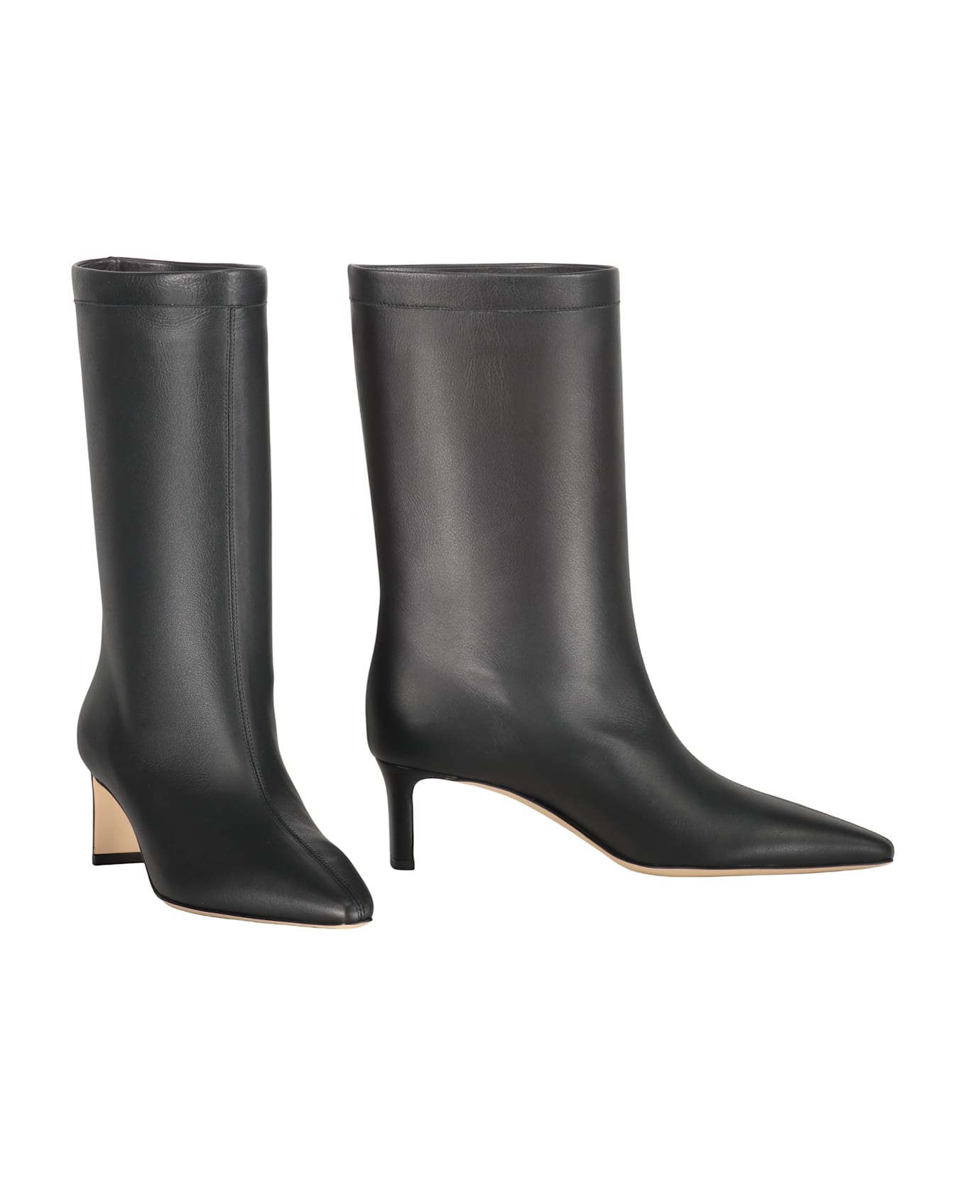 Fabiana Filippi Leather Ankle Boots - black