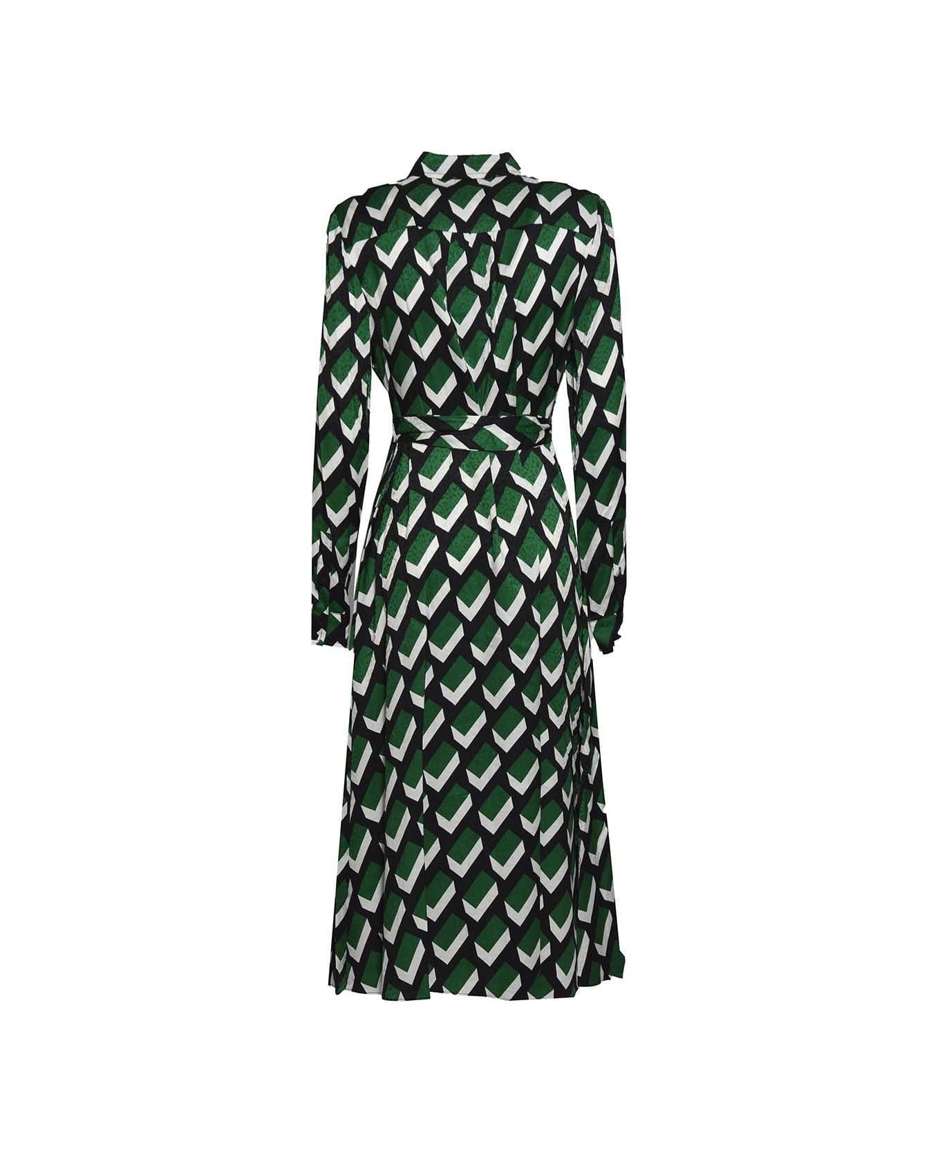 Diane Von Furstenberg Gizelle Jacquard Dress - GREEN