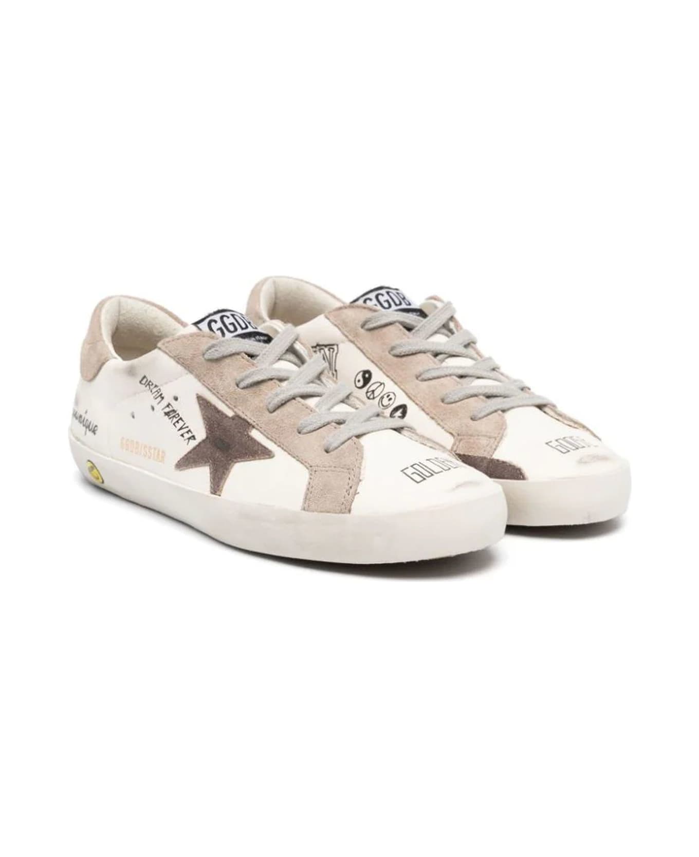 Golden Goose Kids Sneakers White - White