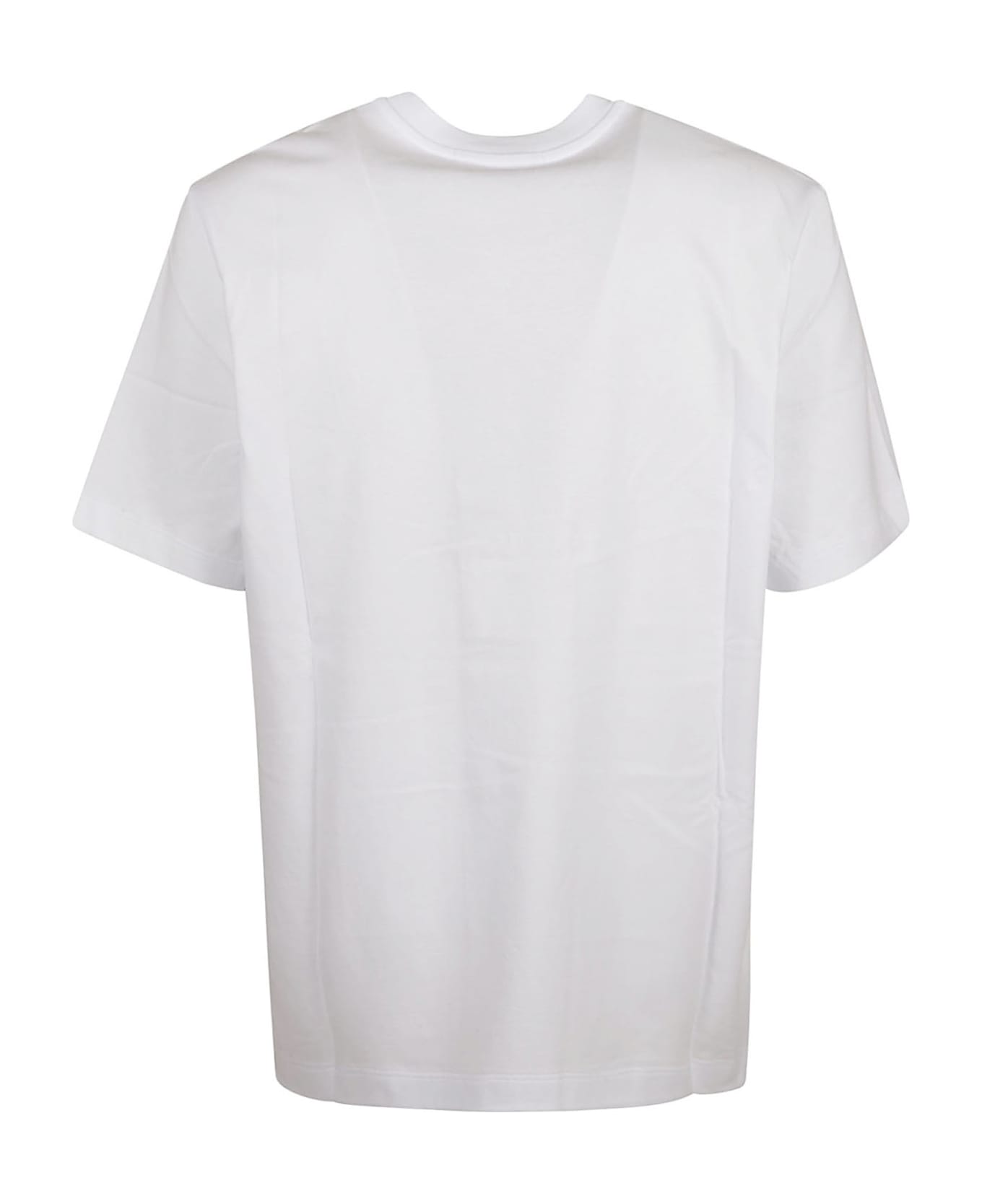 MSGM Logo Round Neck T-shirt - White