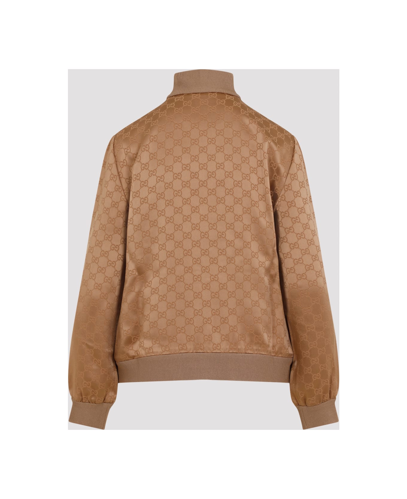 Gucci Long Sleeves Hoodie Zipped Jacket - Vintage Camel