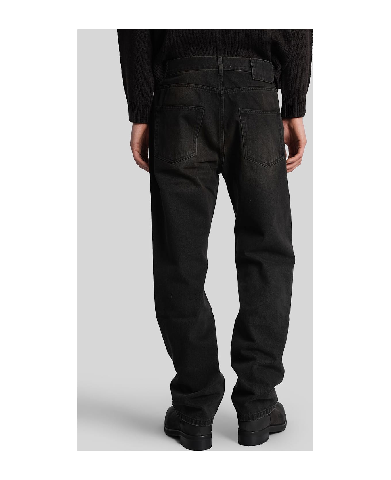 Paura Mercurio Jeans In Black Denim - black