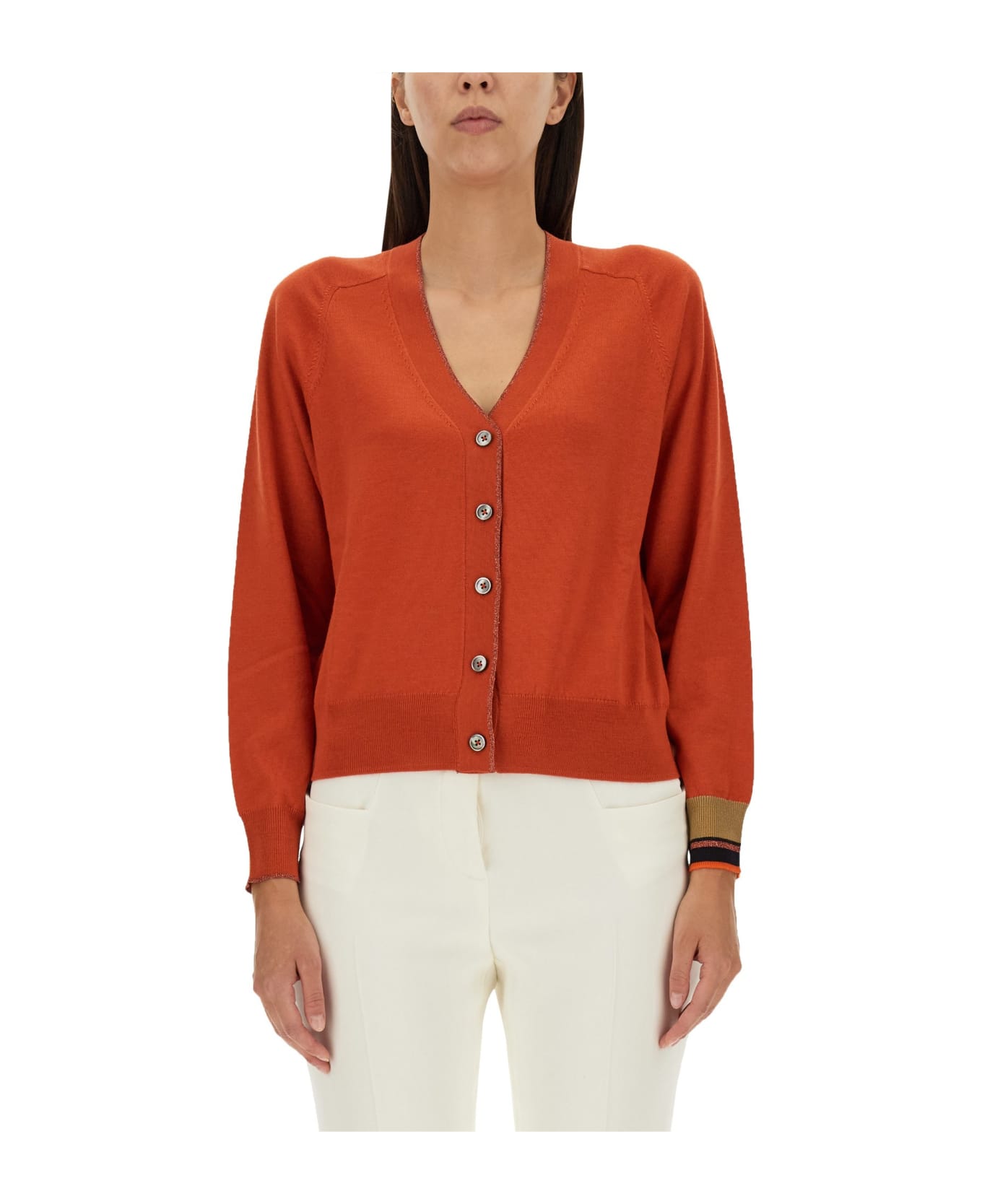PS by Paul Smith V-neck Cardigan - ROSSO