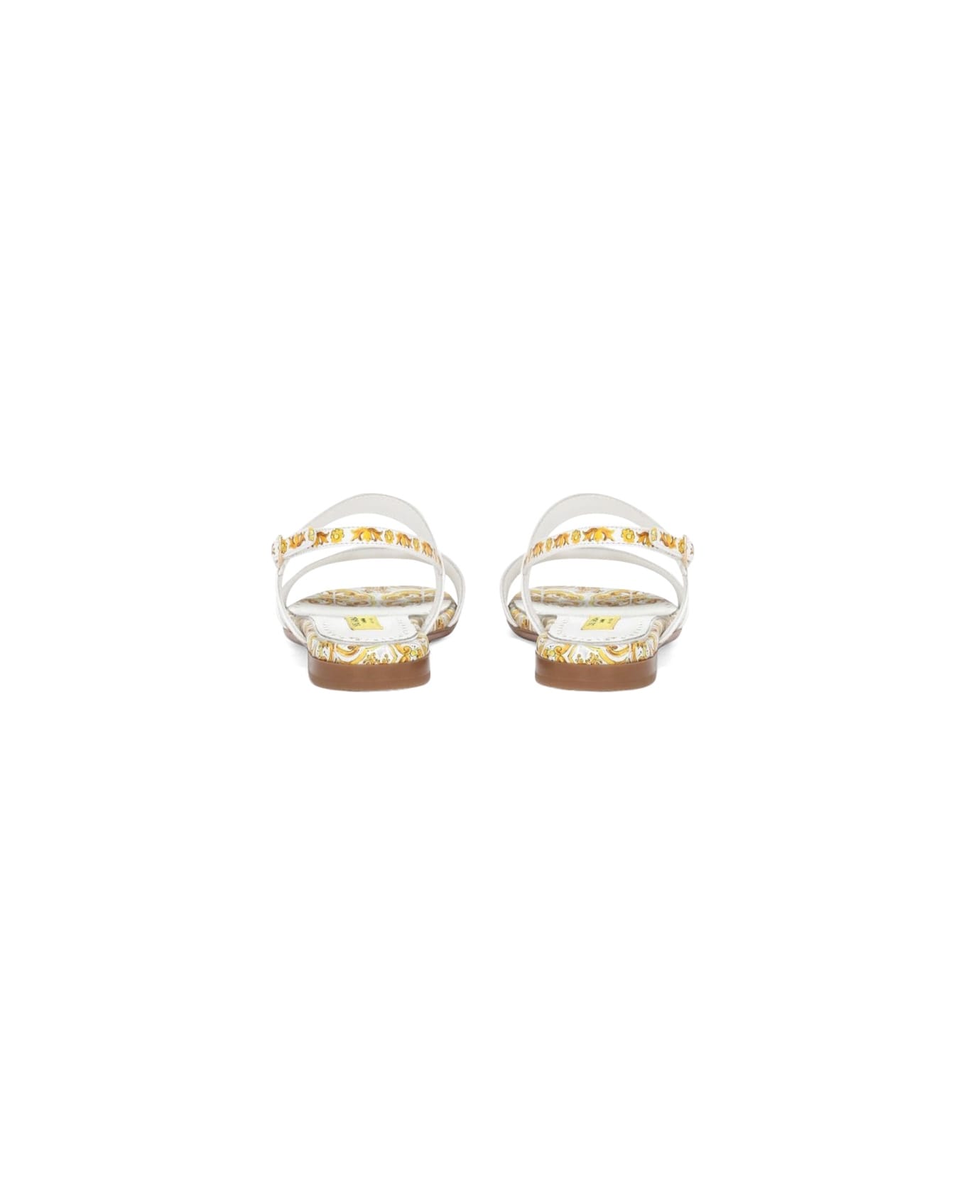 Dolce & Gabbana Printed Calf Sandal - YELLOW