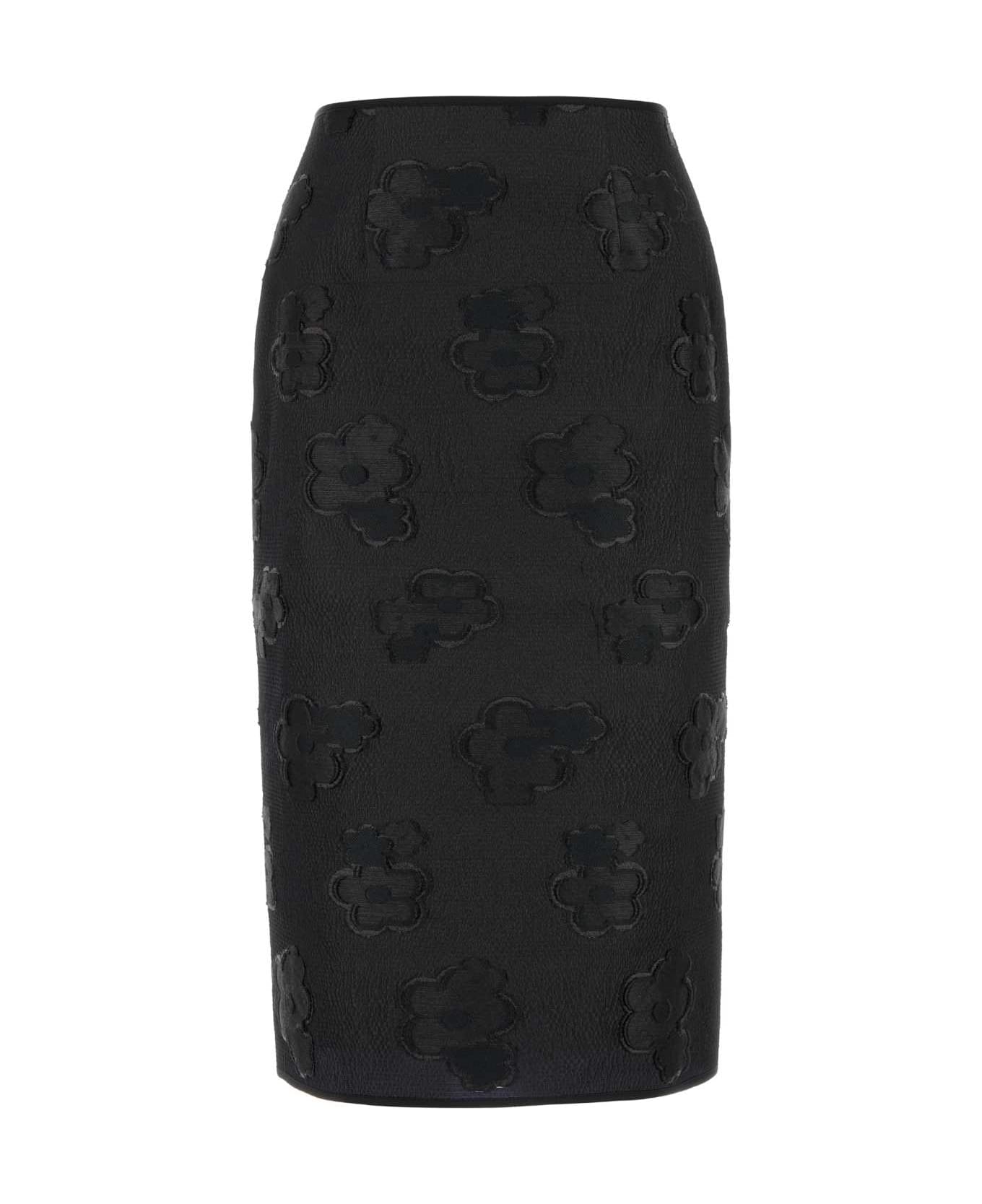 Cecilie Bahnsen Black Silk Blend Allegra Skirt - BLACK