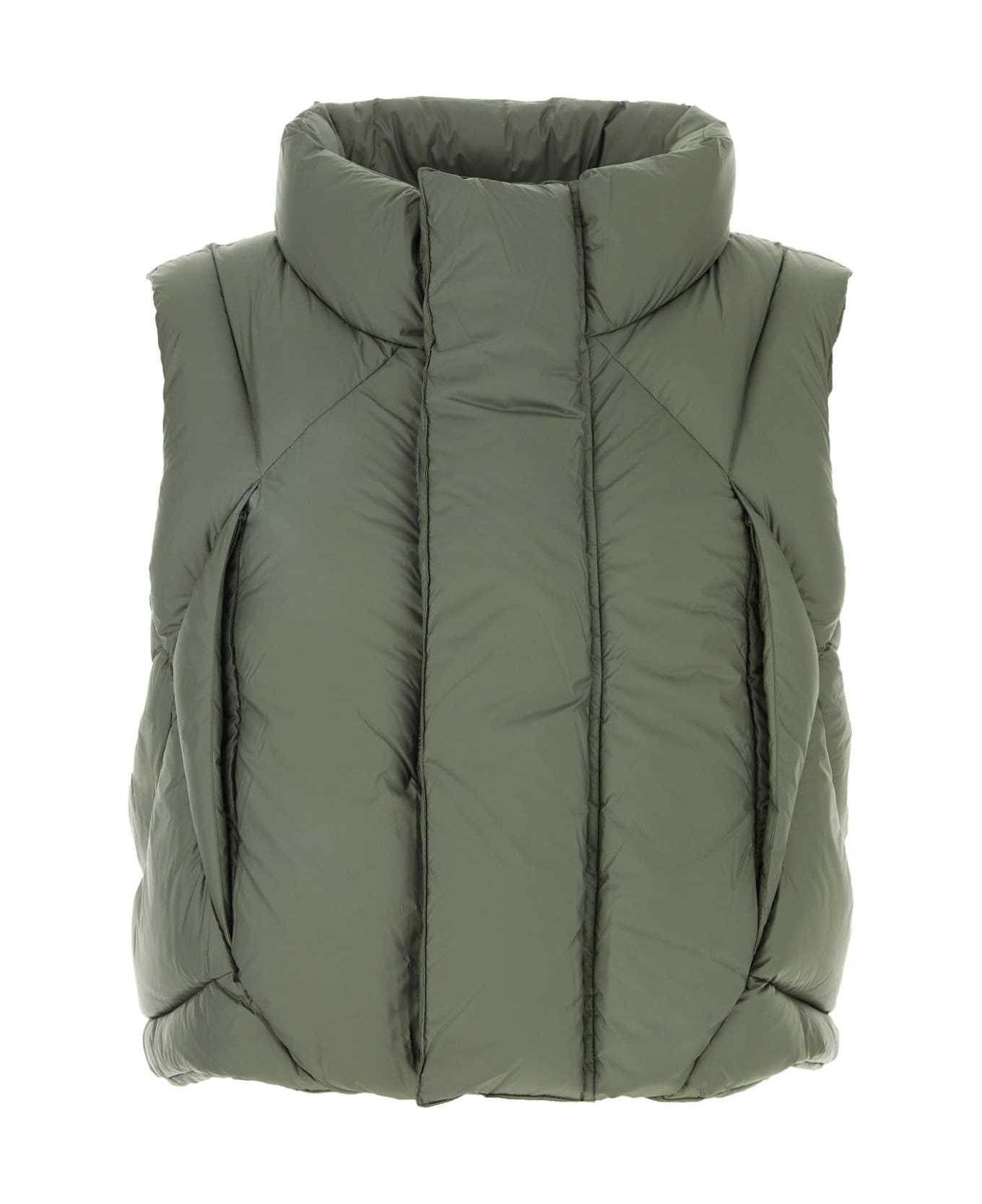 Entire Studios Army Green Polyester Sleeveless Down Jacket - MOSS