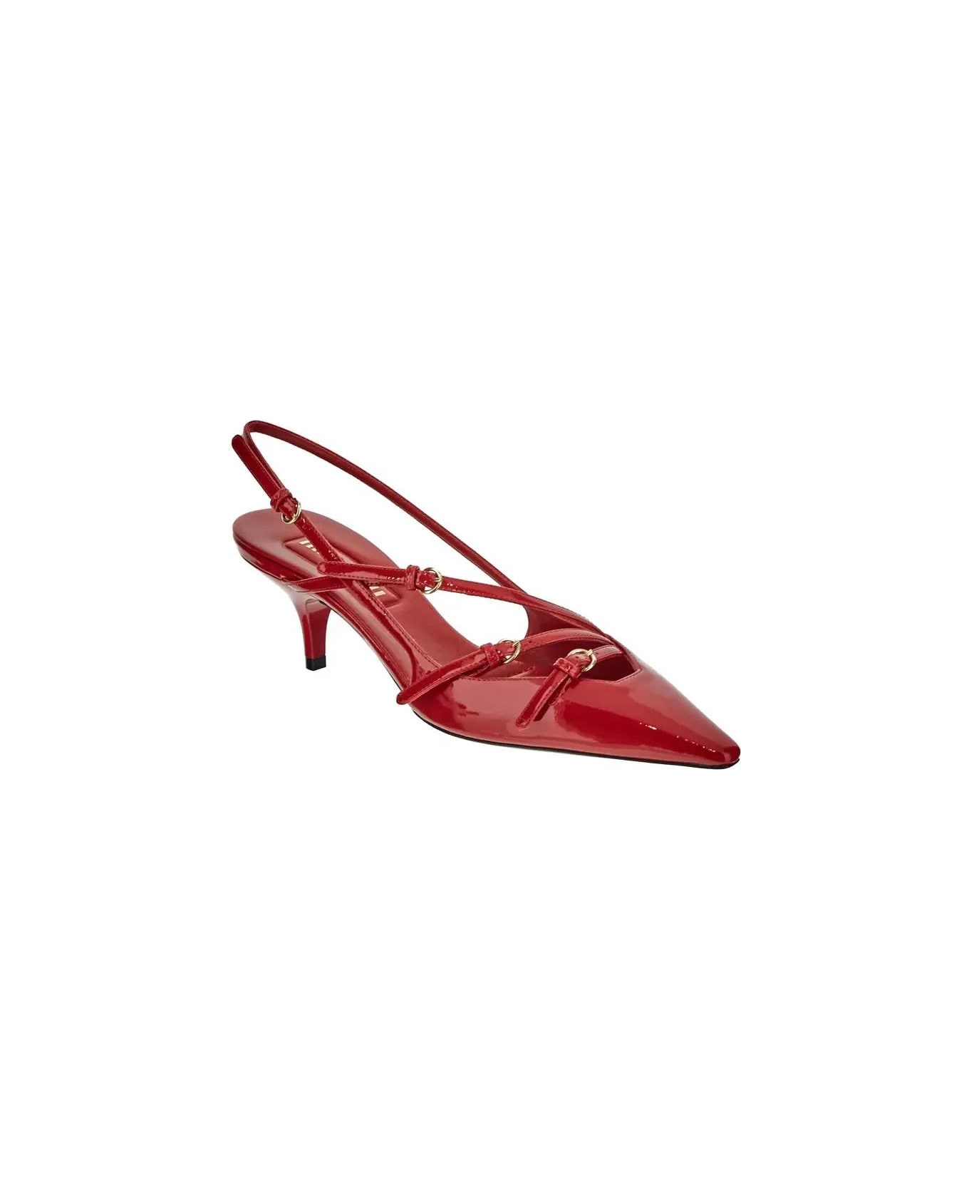 Miu Miu Slingback Décolleté - Rosso