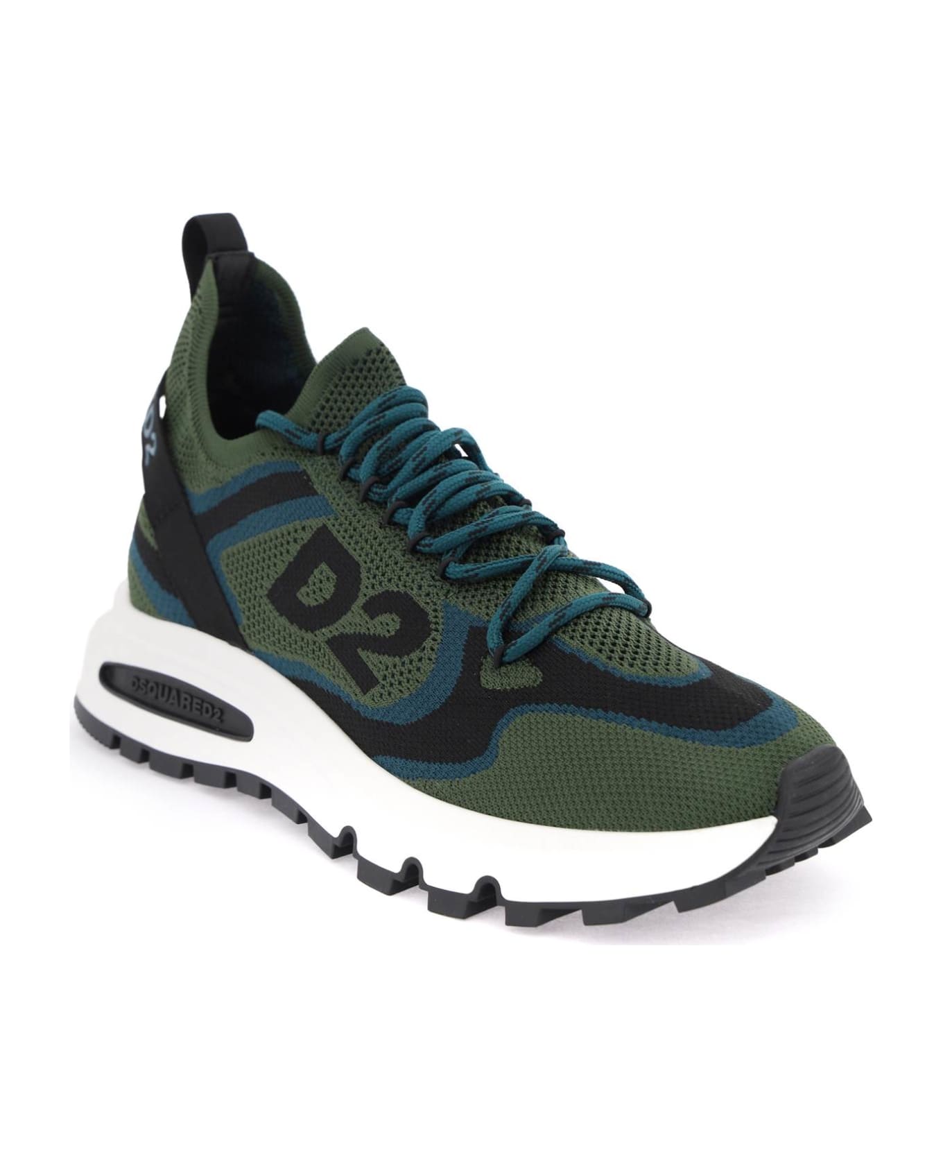 Dsquared2 Run Ds2 Sneakers - MILITARY TEAL BLACK (Black)