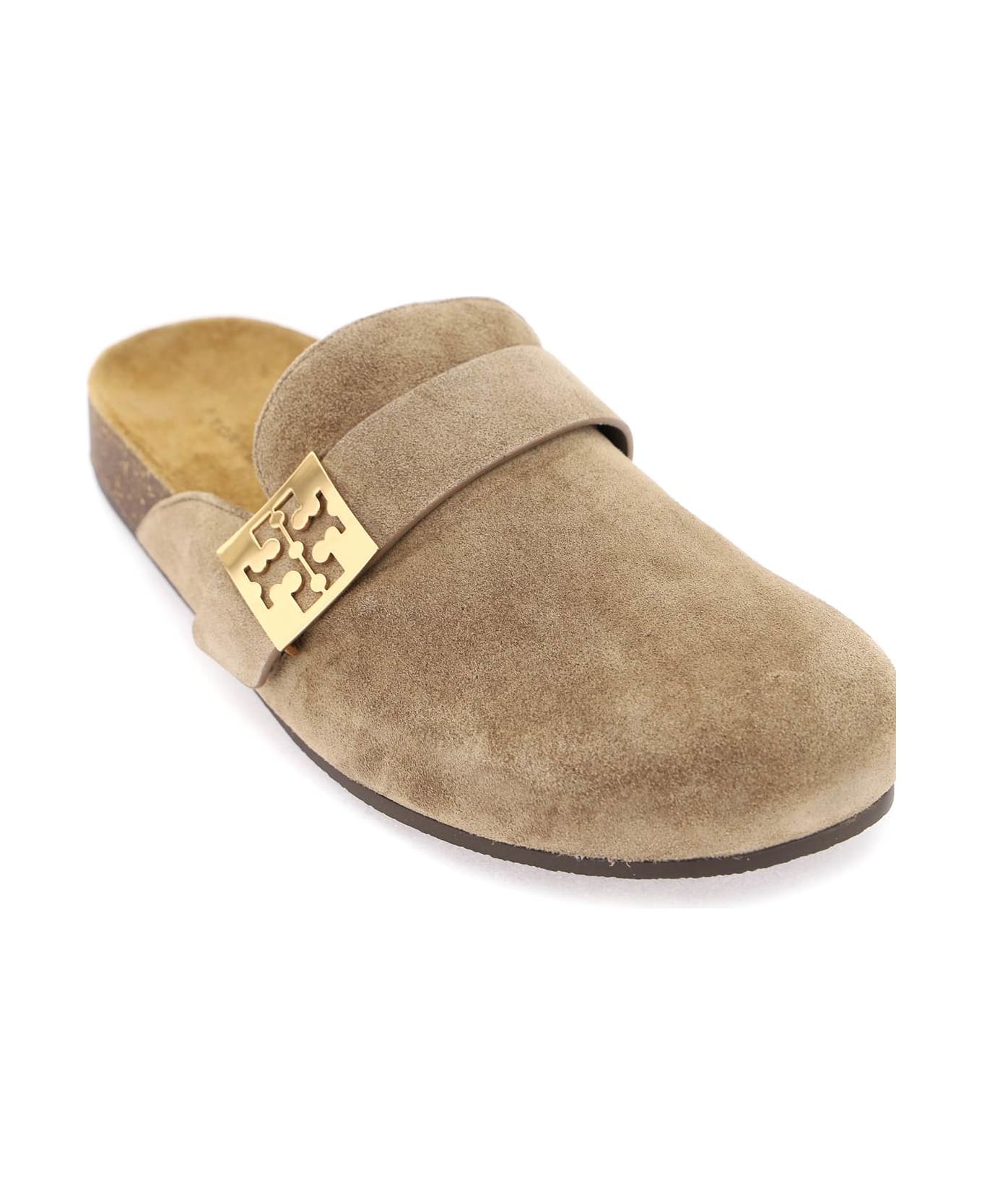 Tory Burch Leather Sabots - RIVER ROCK GOLD (Brown) サンダル