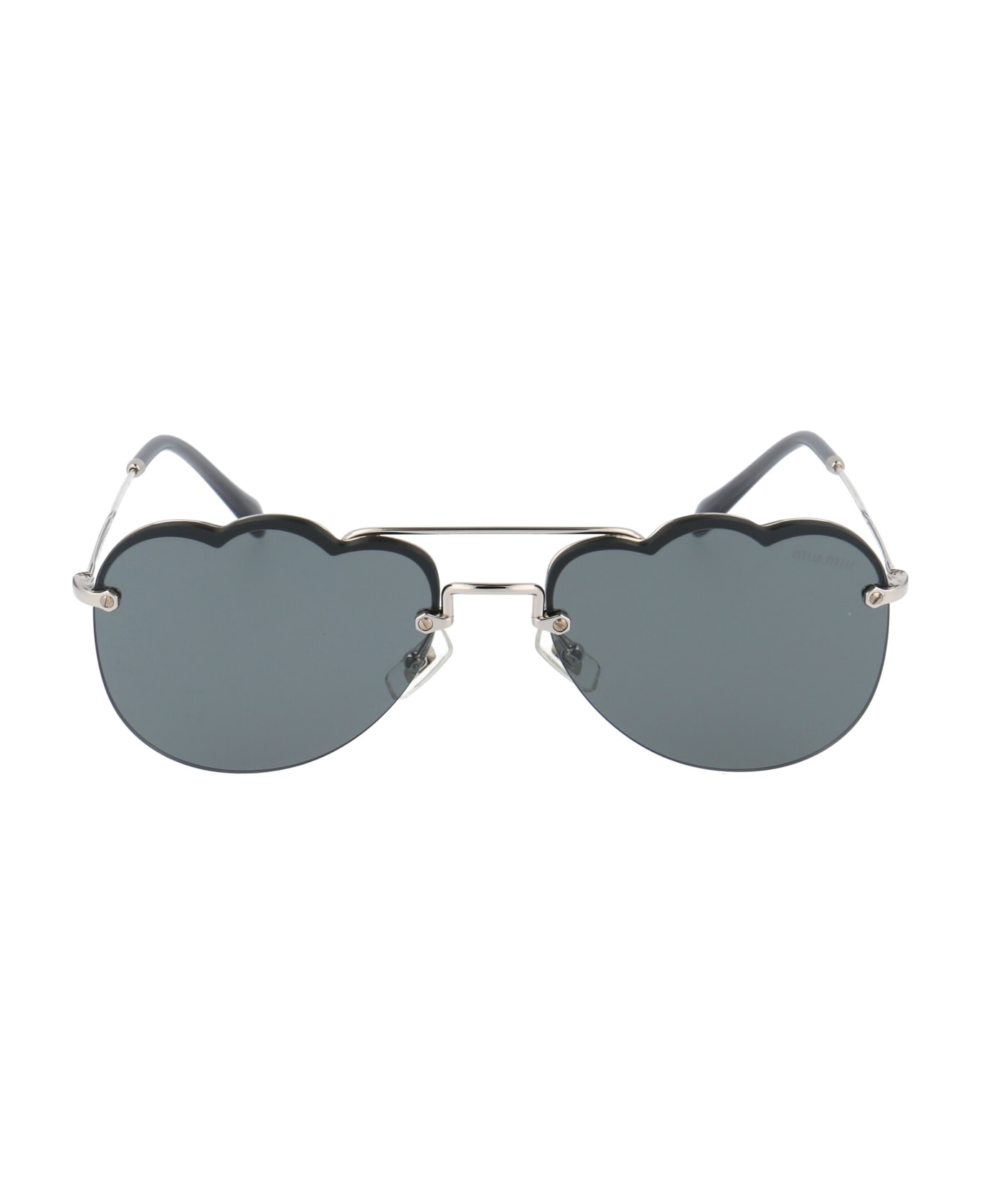 Miu Miu Eyewear 0mu 56us Sunglasses - 1BC175 SILVER サングラス