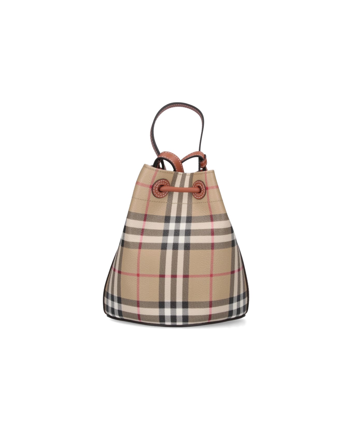 Burberry "tb" Mini Bucket Bag - Brown