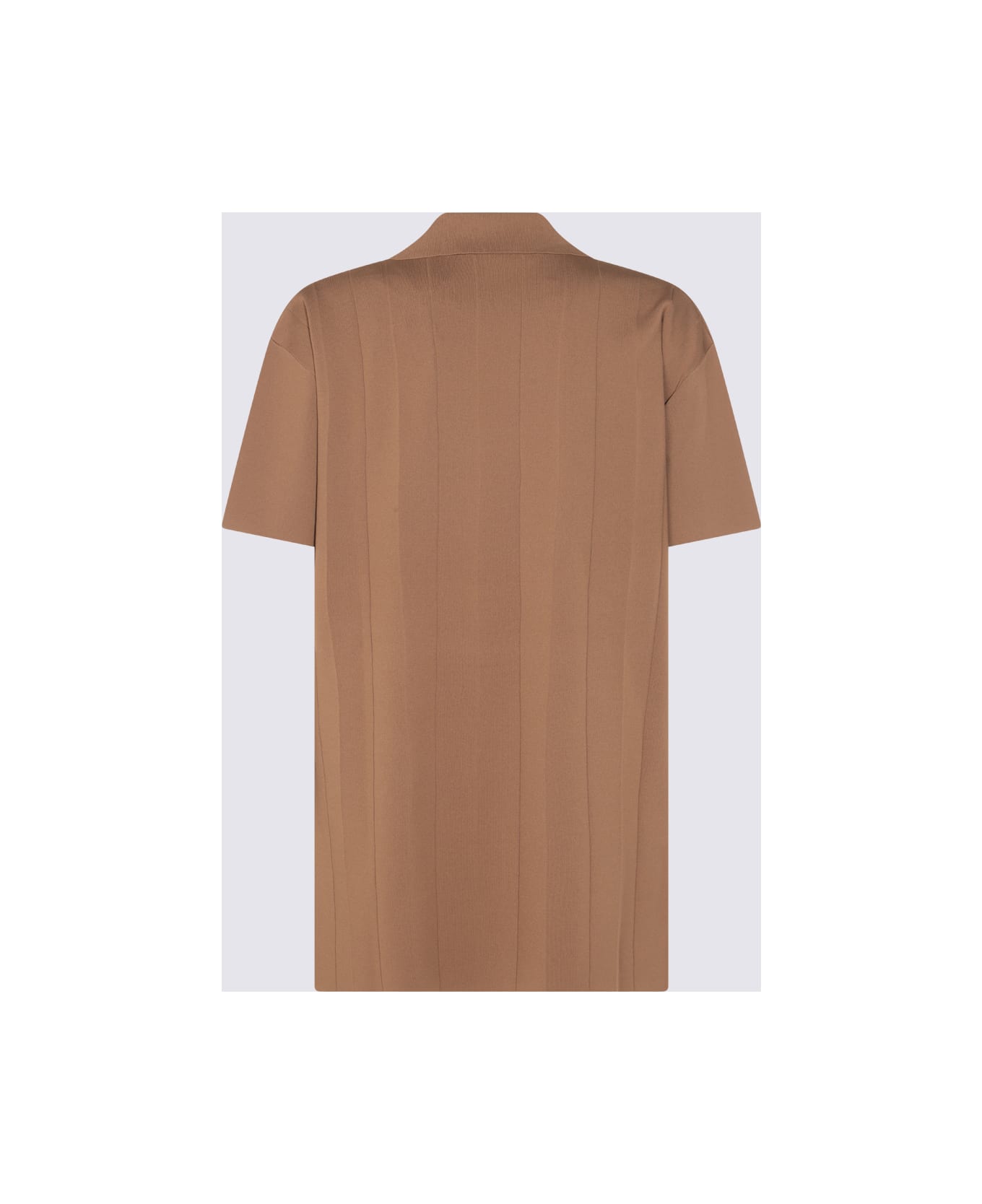 Max Mara Camel Viscose Polo Shirt - Brown