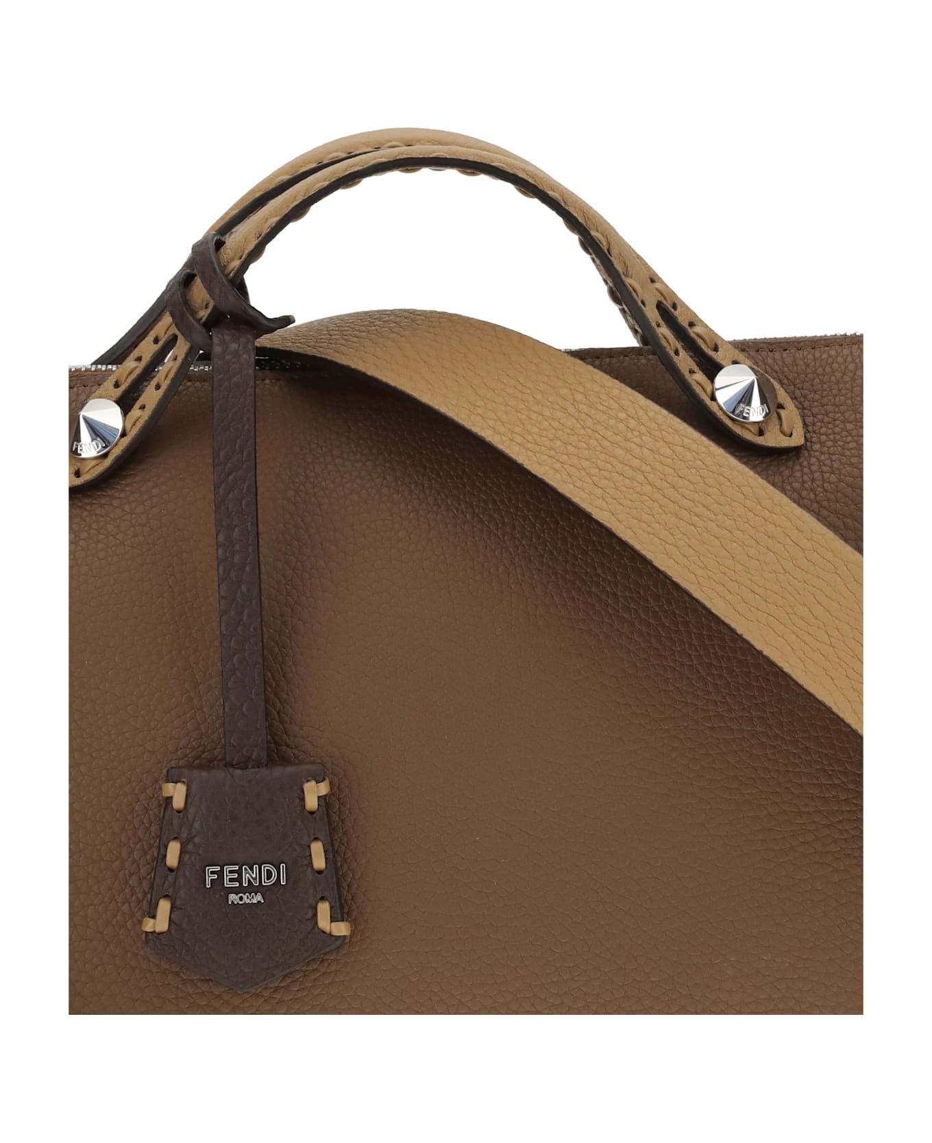 Fendi By The Way Selleria Medium Shoulder Bag - BROWN