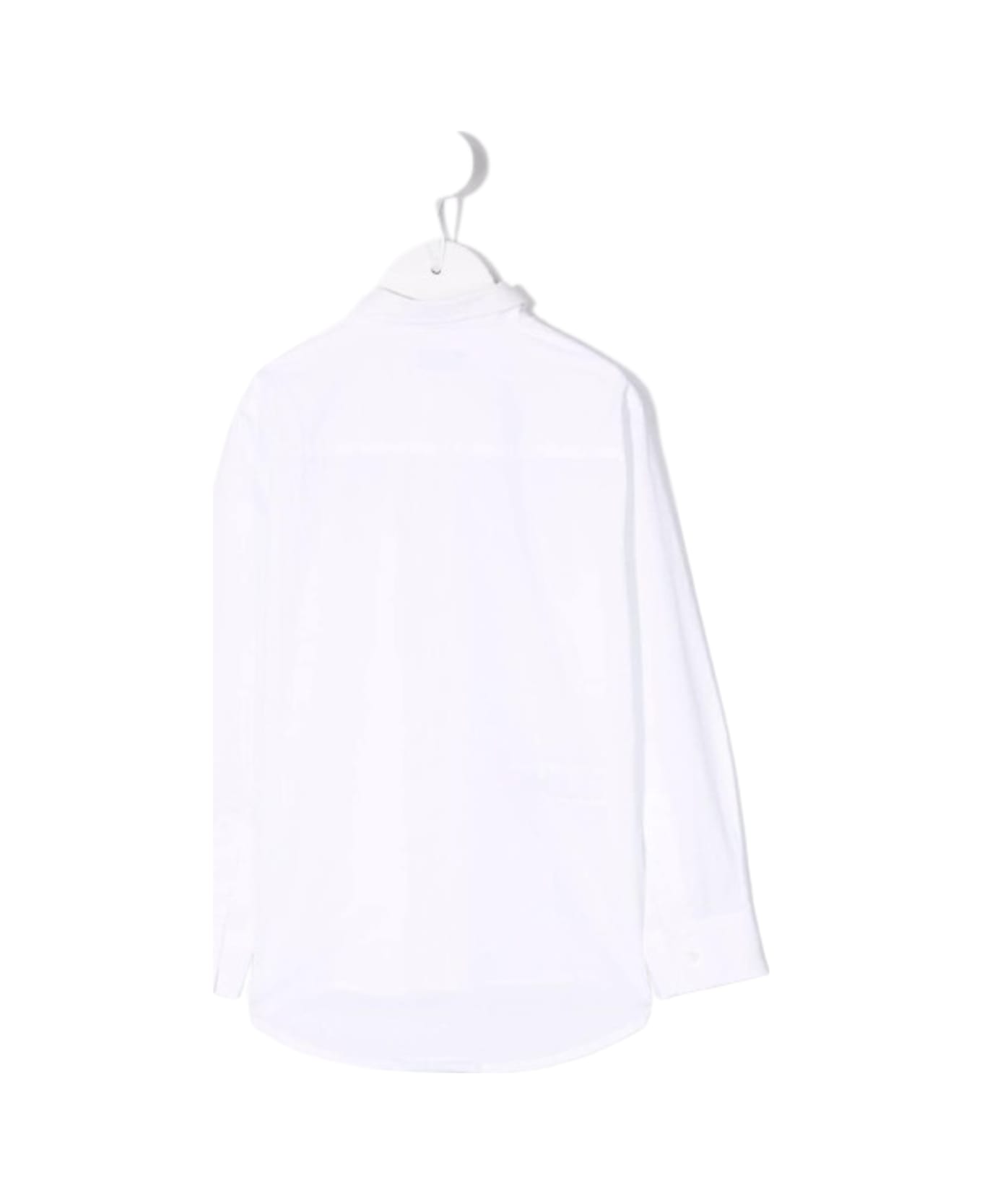 Il Gufo White Shirt With Patch Pocket On The Chest In Cotton Boy - White