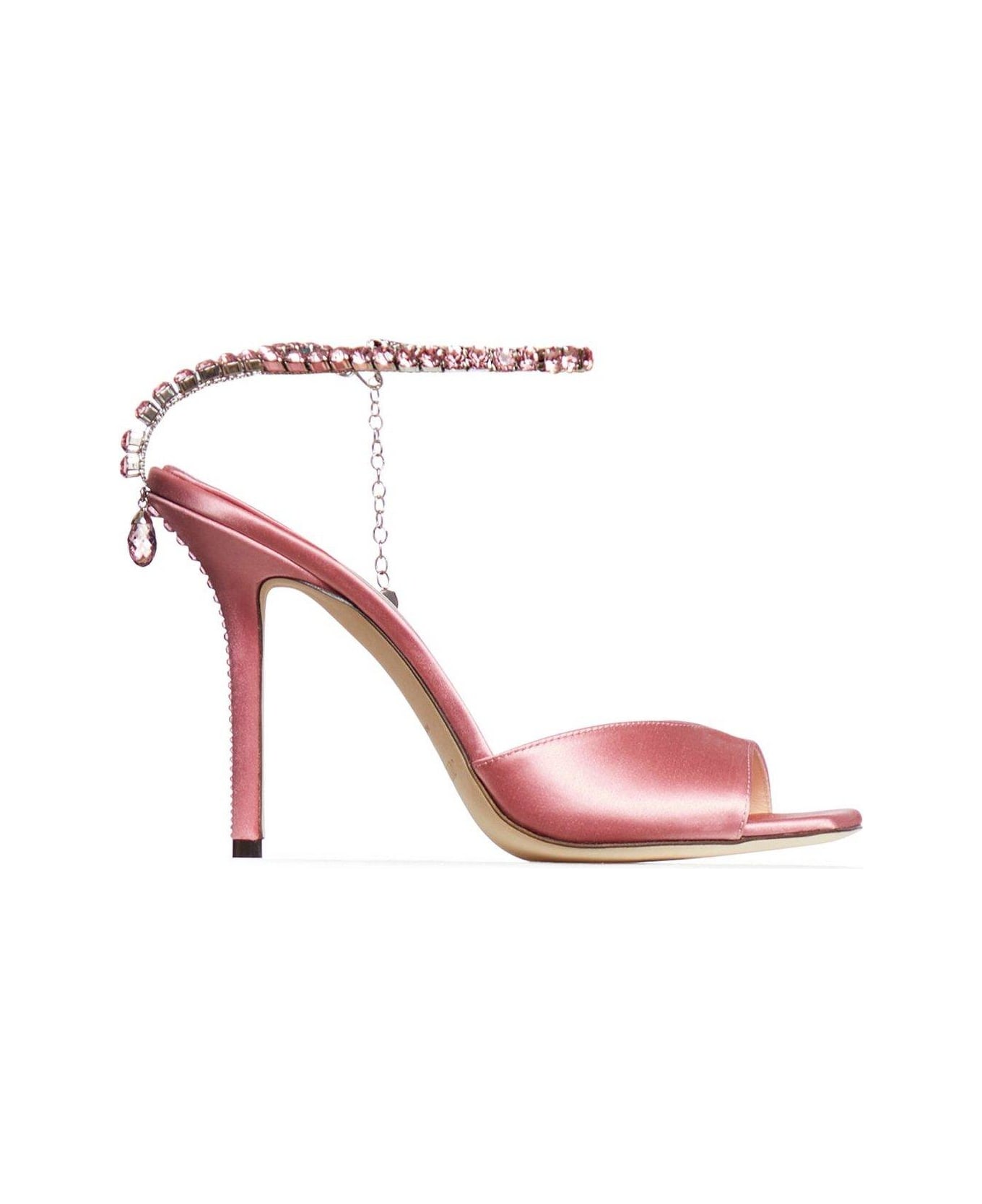 Jimmy Choo Saeda 100 Embellished Heeled Sandals - Pink