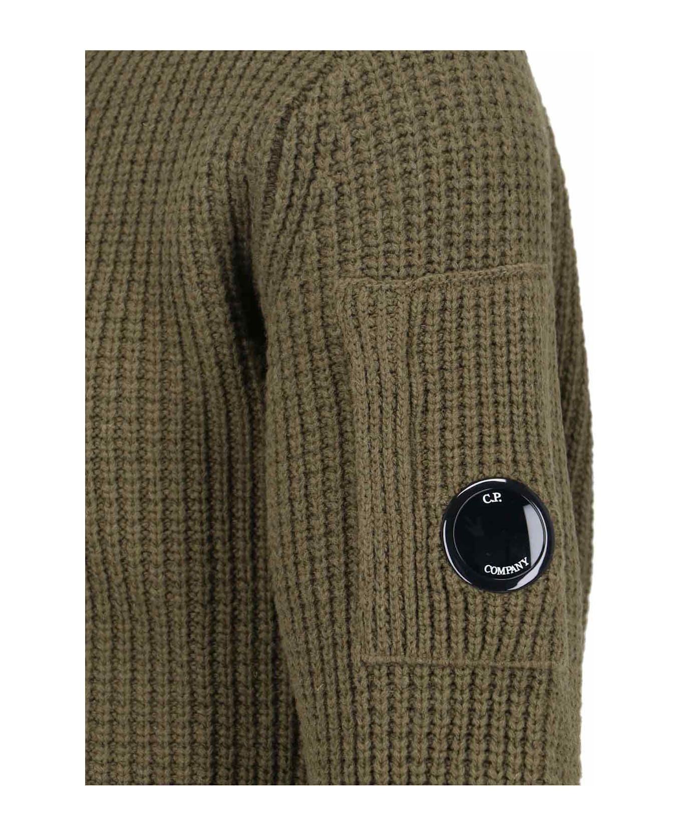 C.P. Company Full Zip Sweater - Green