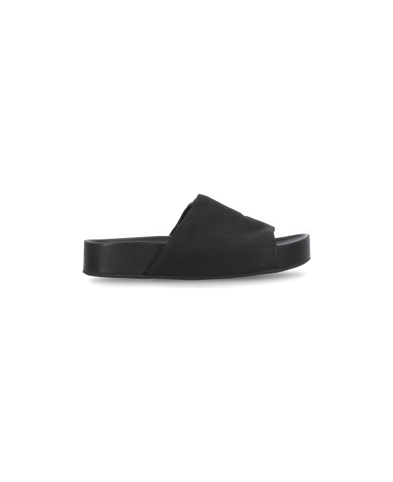 Uma Wang Leather Slippers - Black