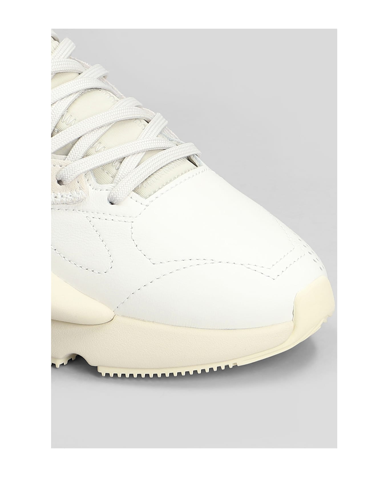 Y-3 Kaiwa Sneakers In White Leather - white