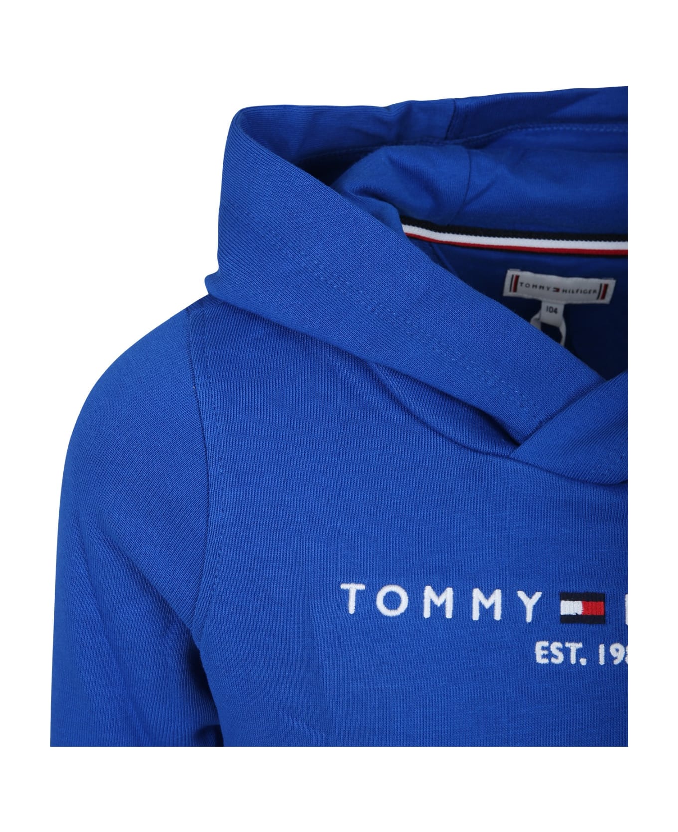 Tommy Hilfiger Light Blue Sweatshirt For Boy With Logo - Light Blue
