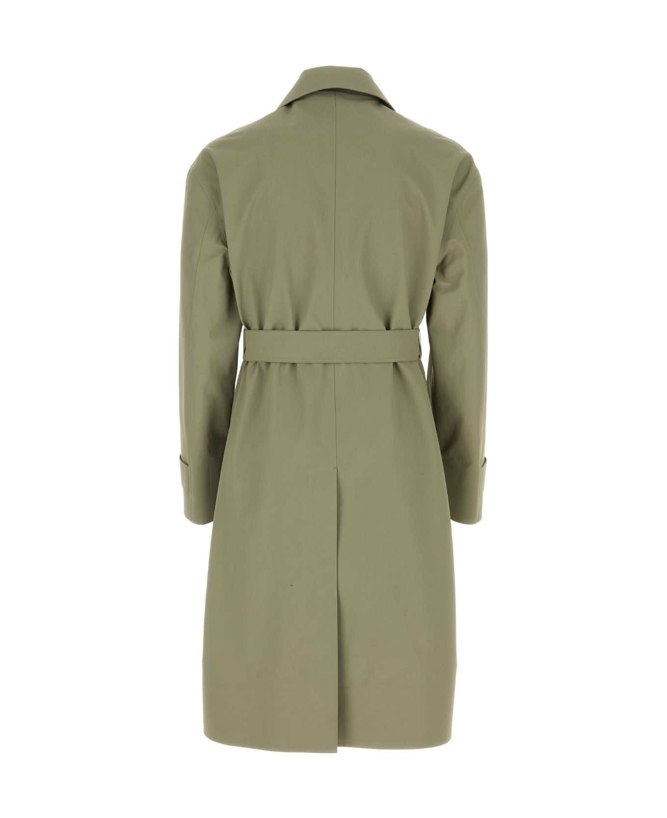 Jil Sander Army Green Cotton Trench Coat - 317